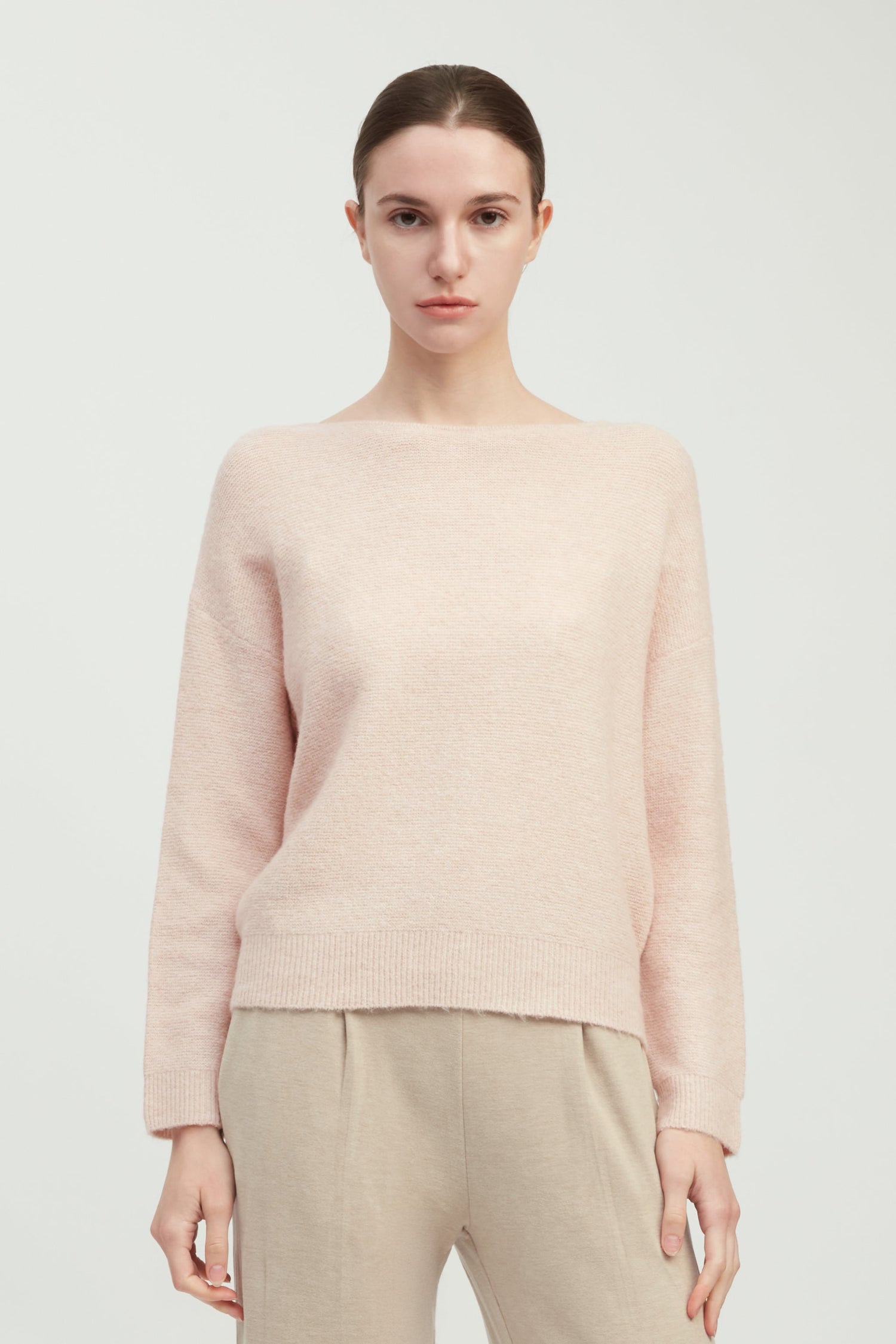 Airy Waffle Boatneck Sweater