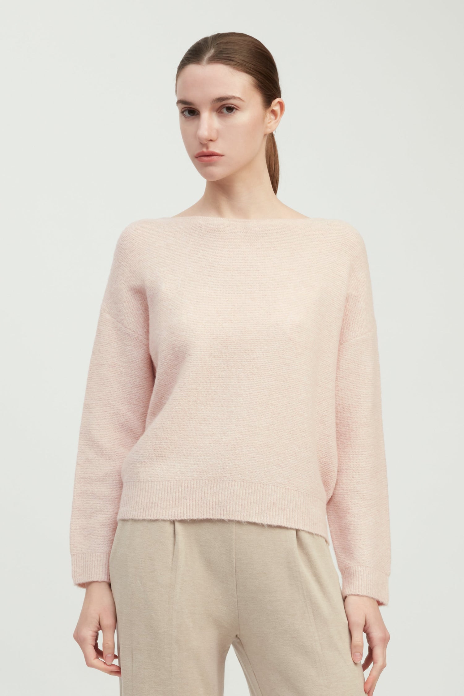 Airy Waffle Boatneck Sweater