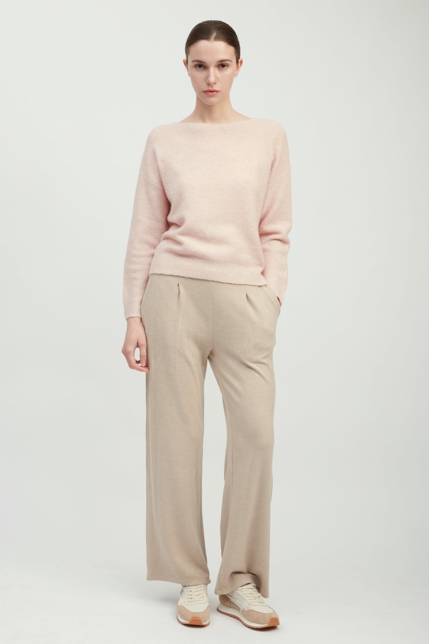 Airy Waffle Boatneck Sweater