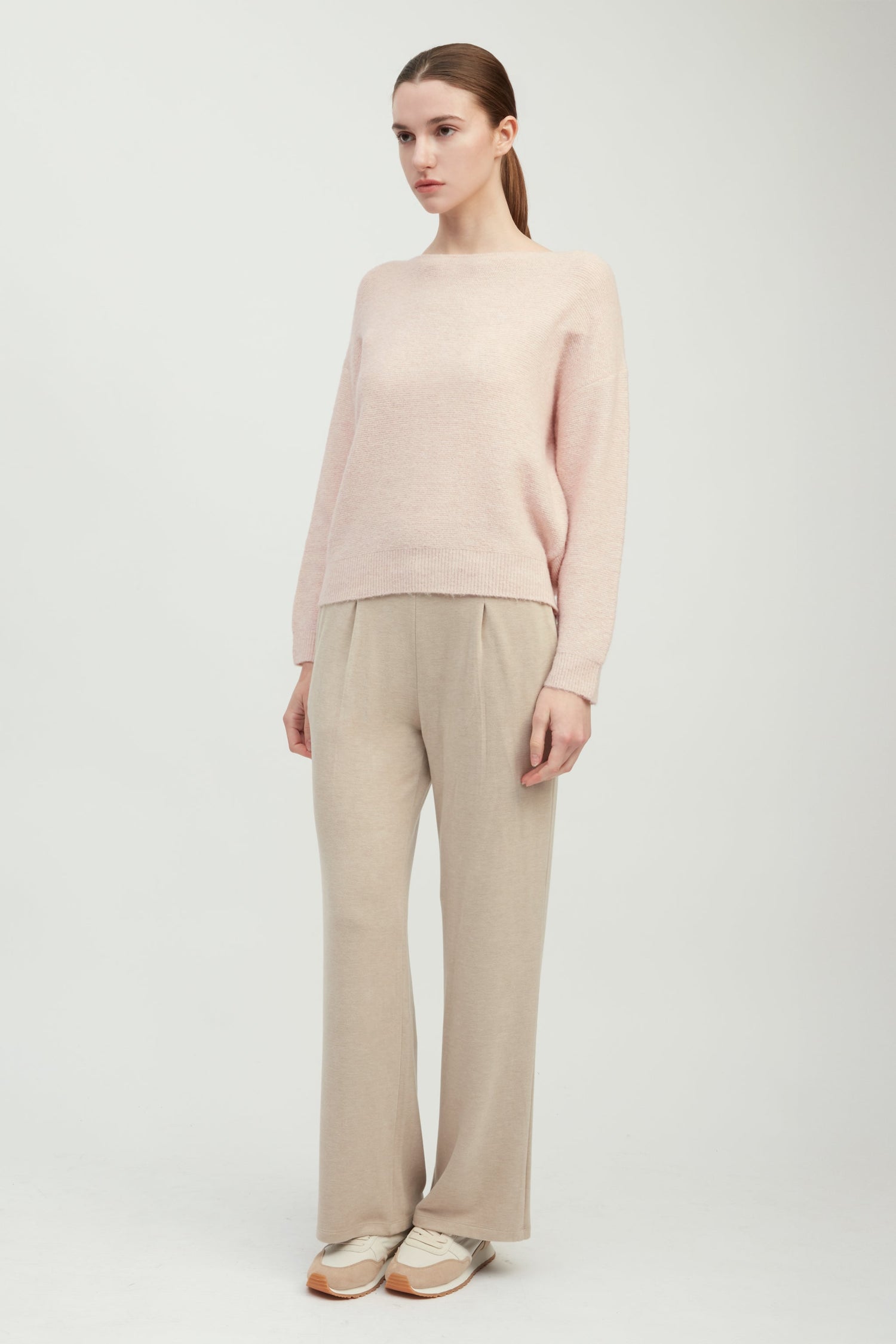Airy Waffle Boatneck Sweater