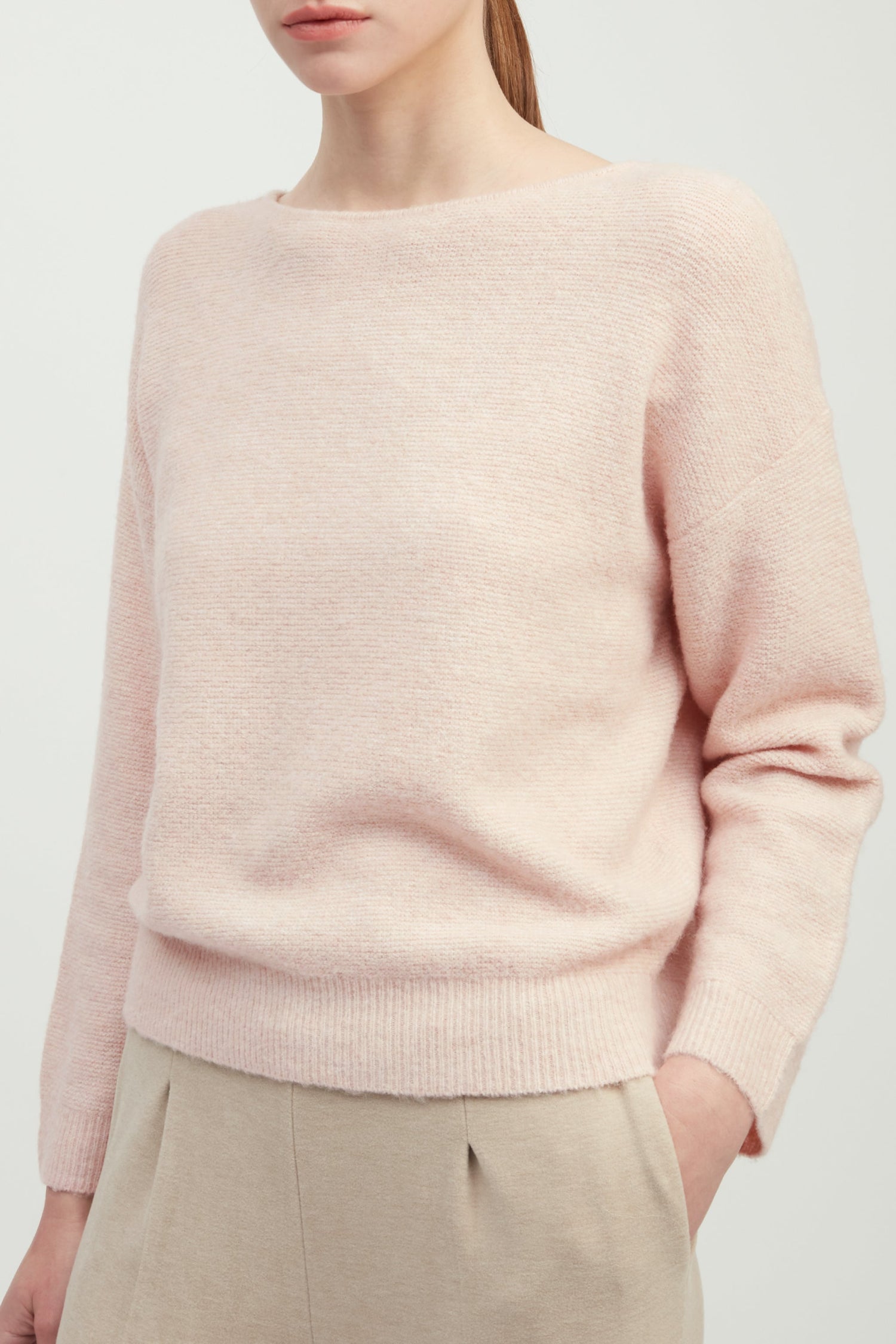 Airy Waffle Boatneck Sweater