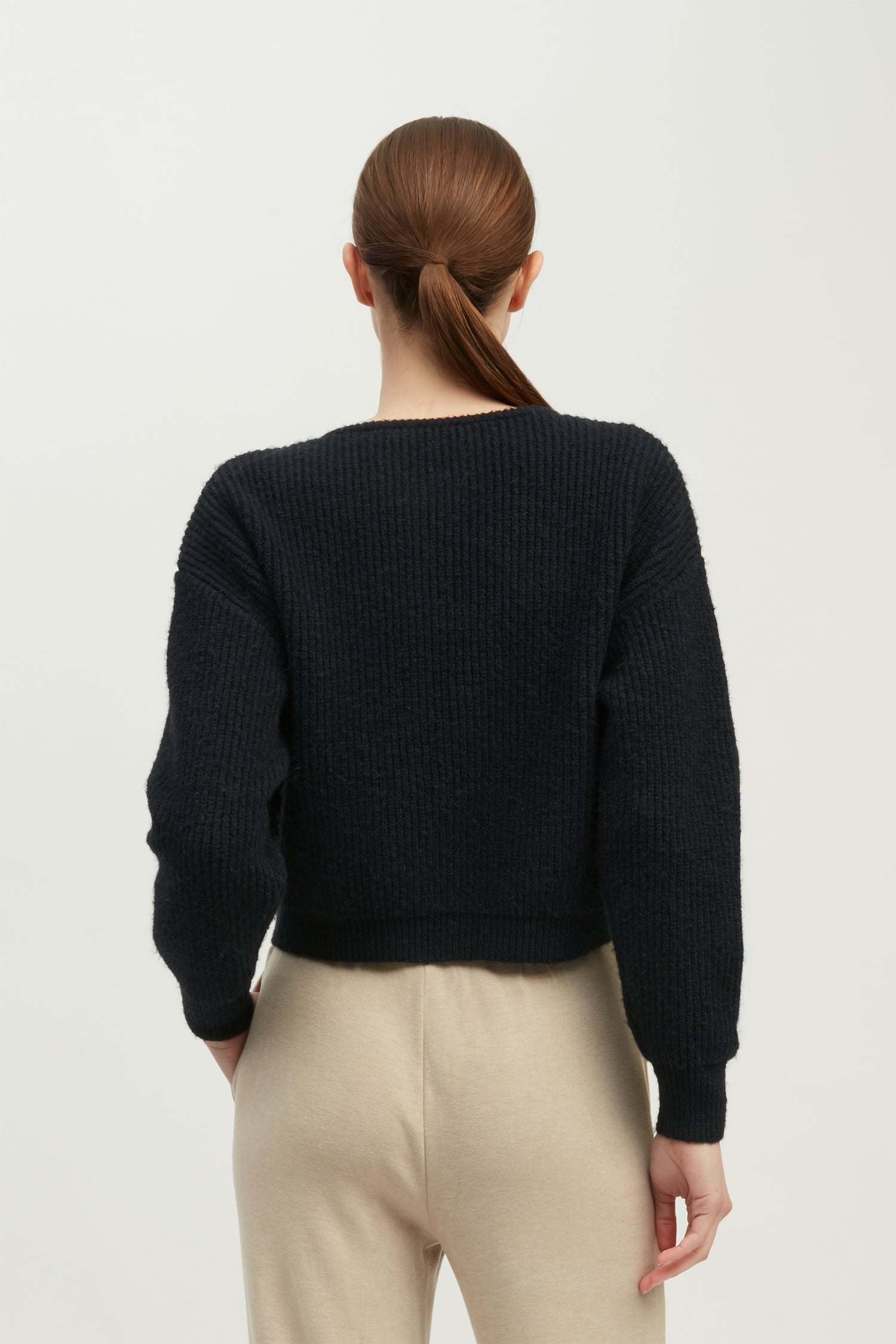 Rib Knit Zip Cardigan
