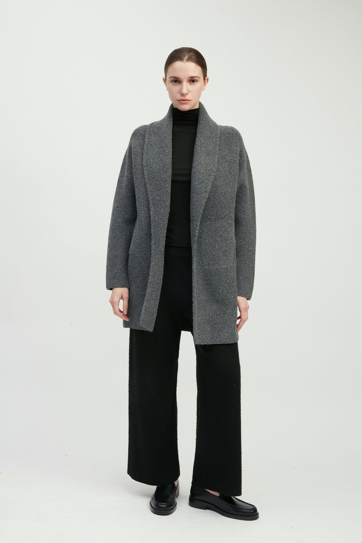 Double Faced Knit Long Coat