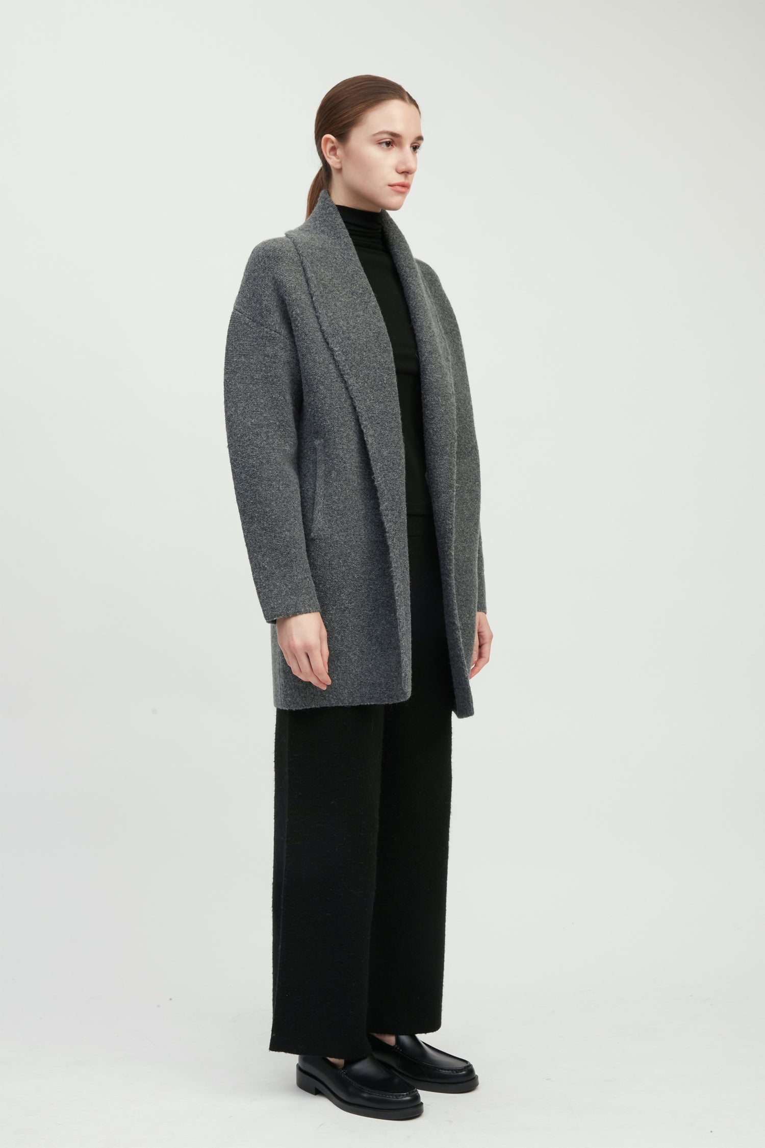 Double Faced Knit Long Coat