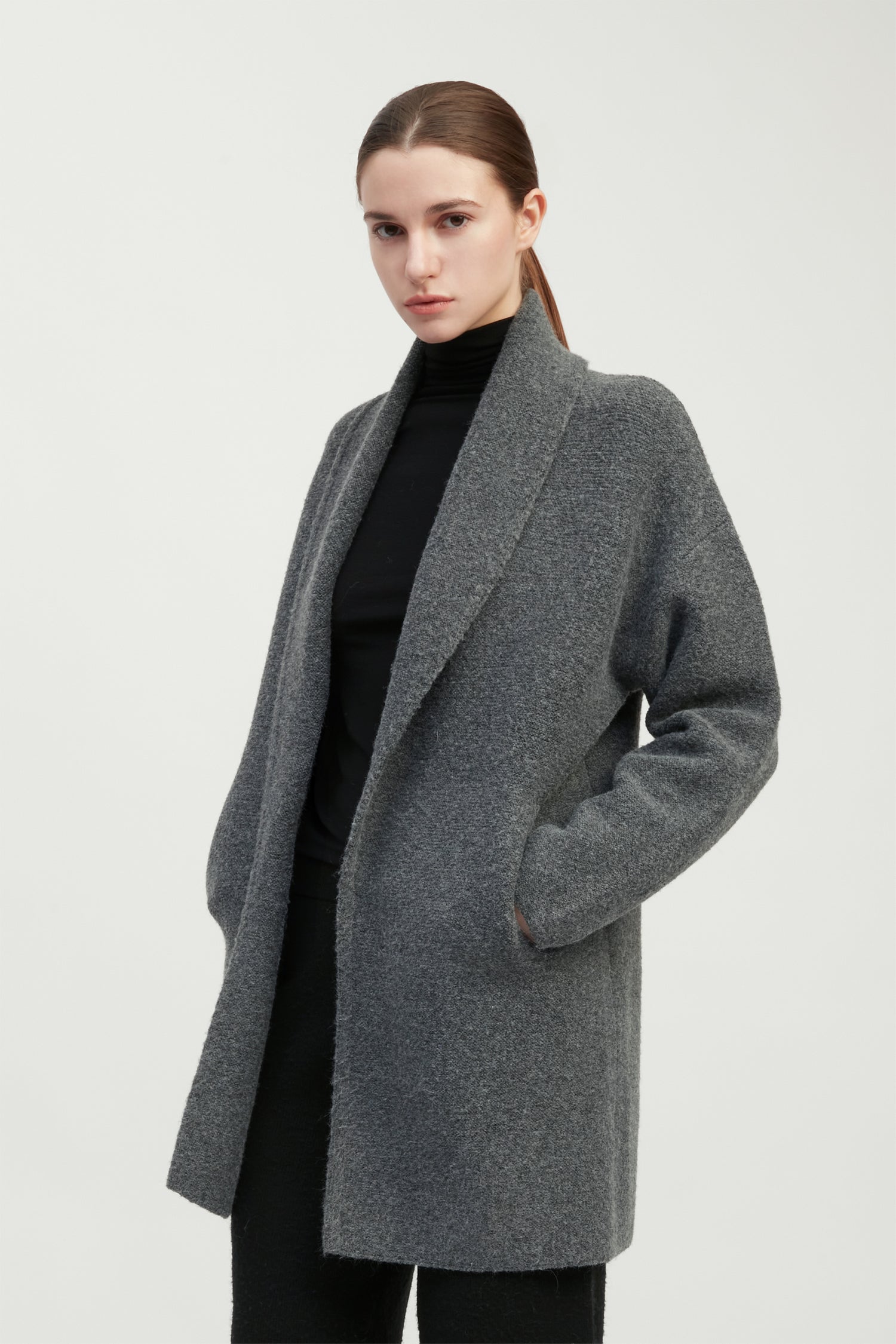 Double Faced Knit Long Coat