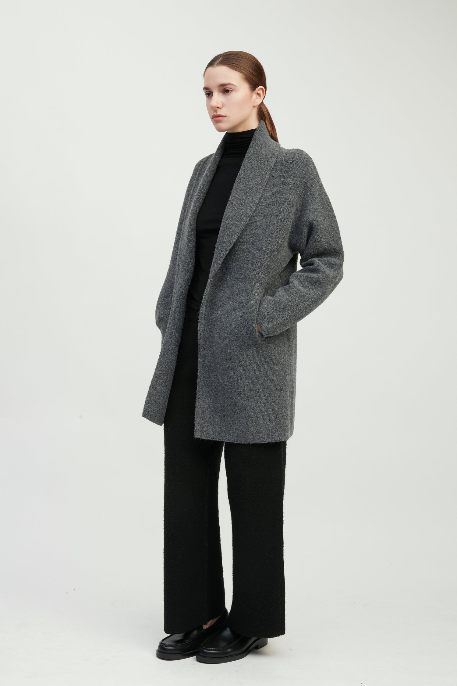 Double Faced Knit Long Coat