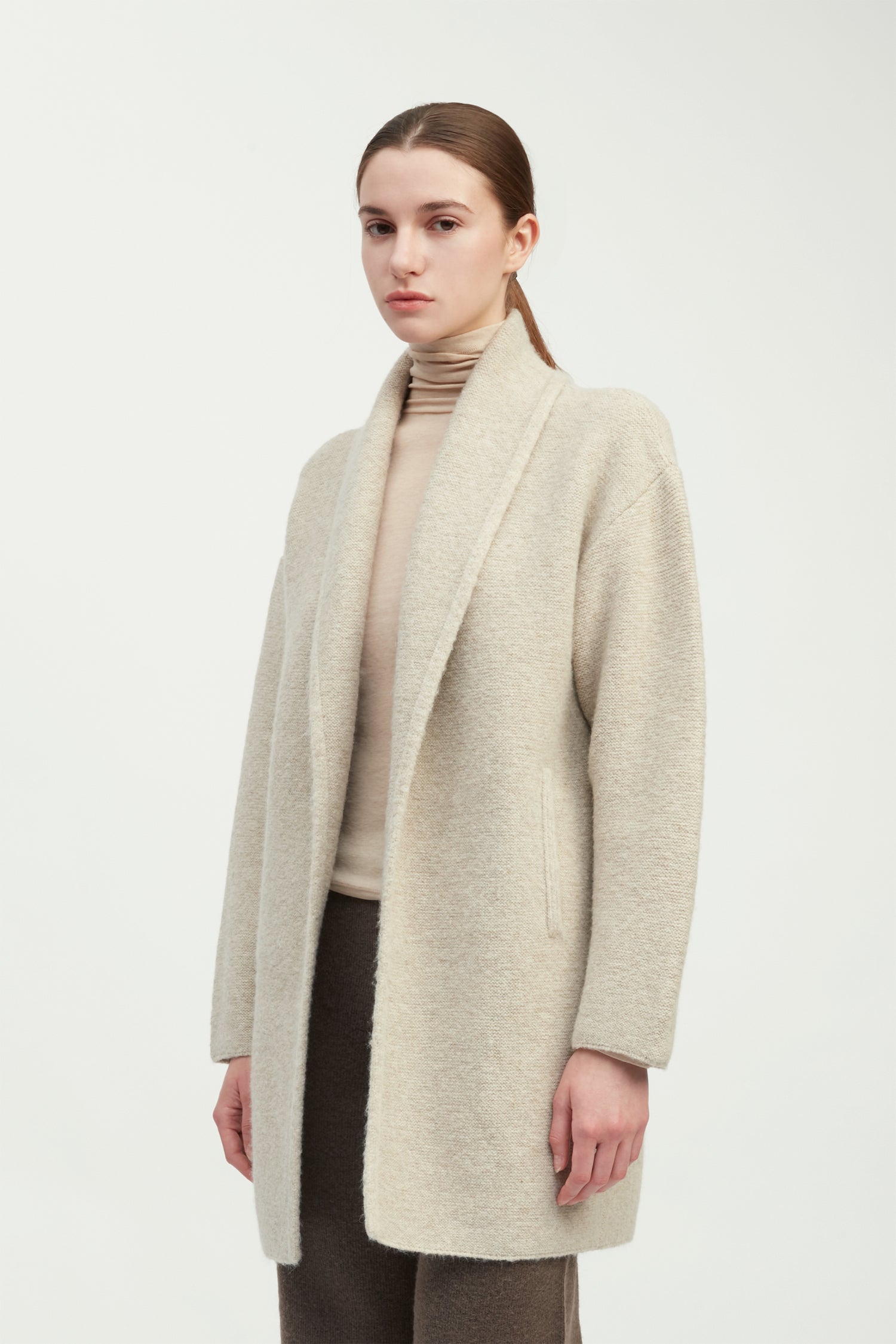 Double Faced Knit Long Coat