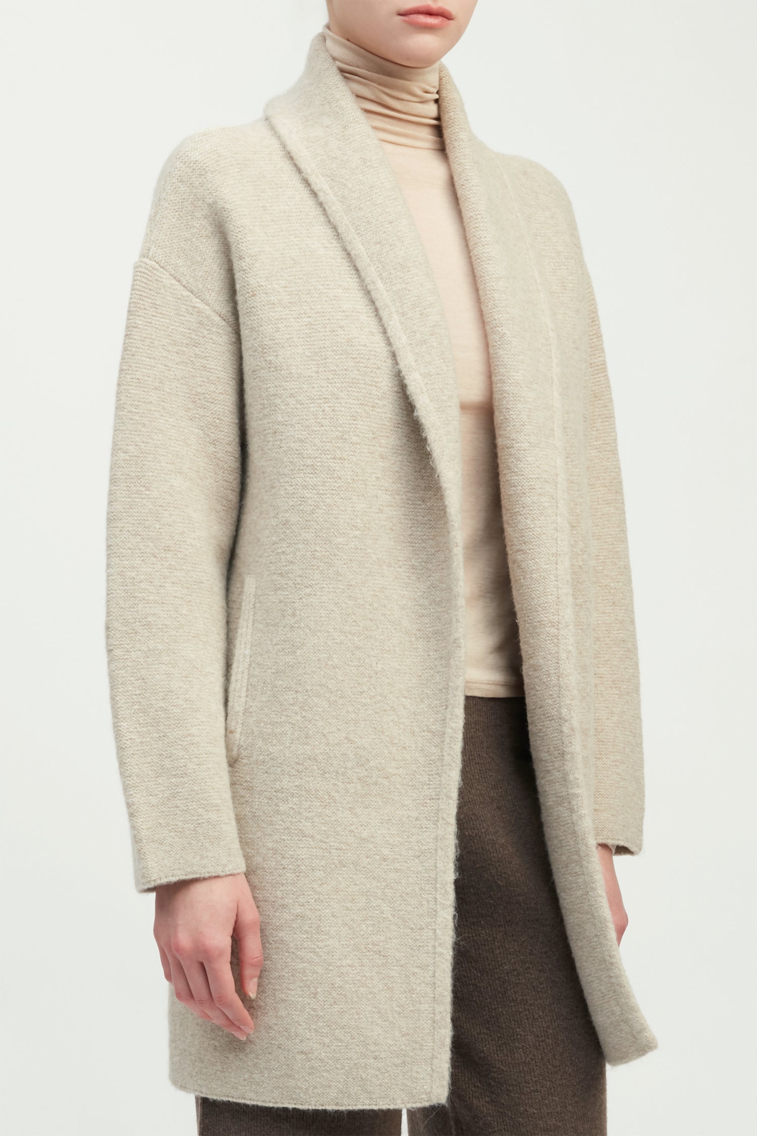 Double Faced Knit Long Coat