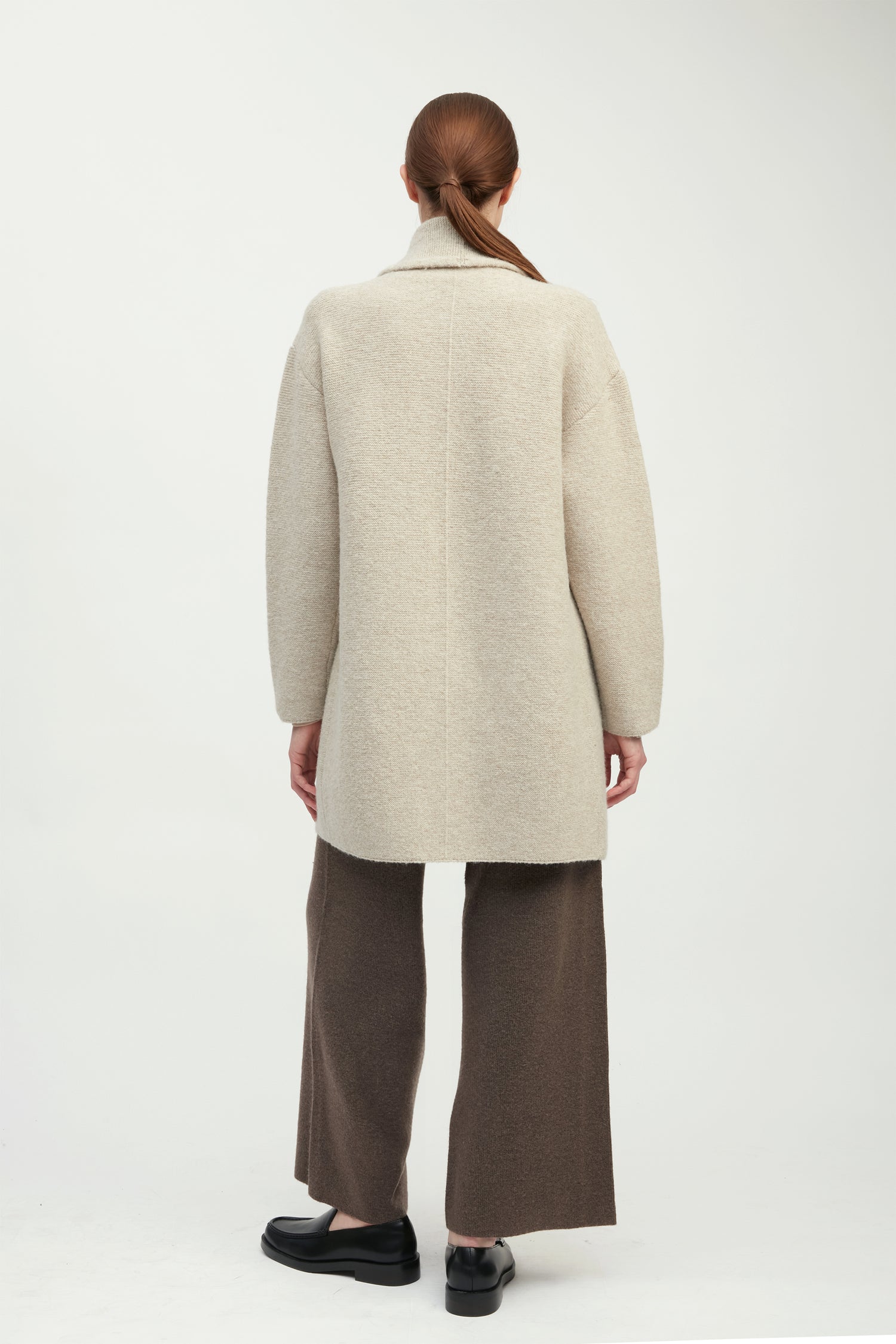 Double Faced Knit Long Coat