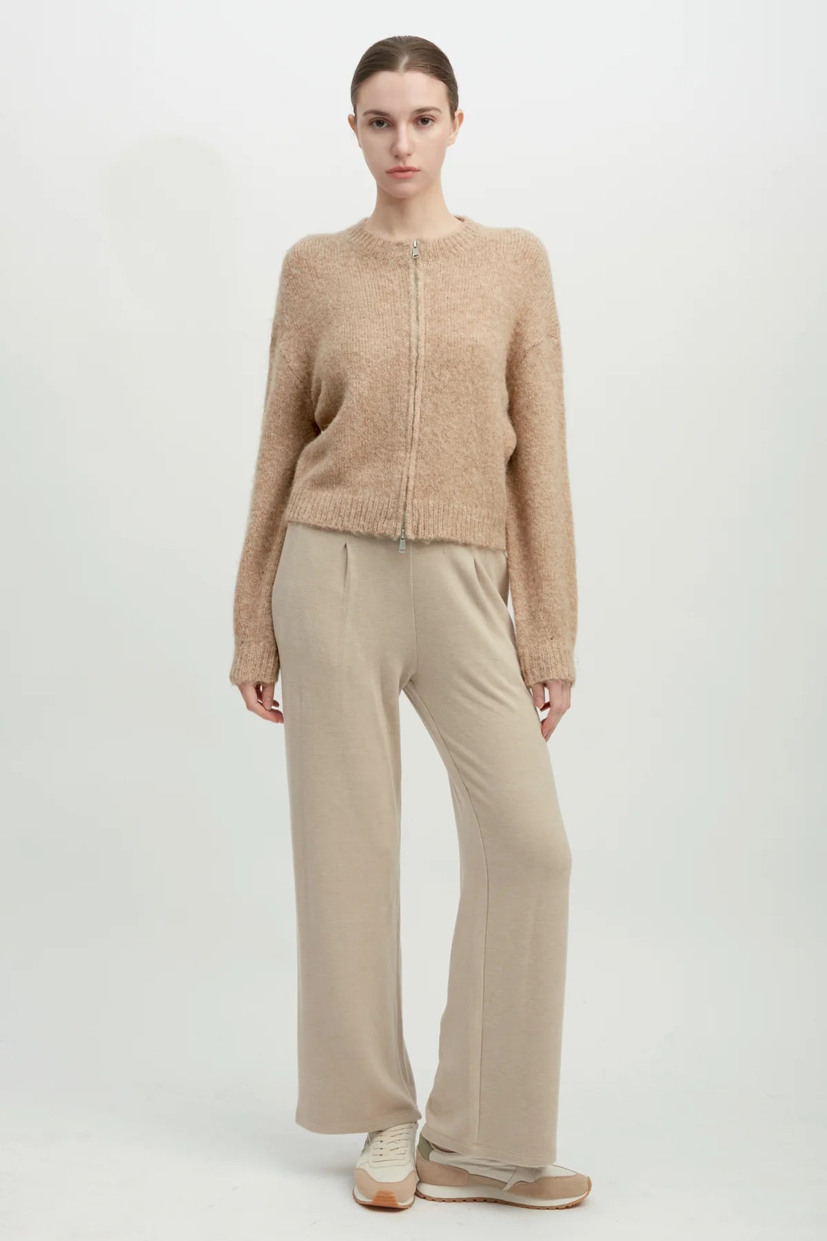 Alpaca Knit Bomber Cardigan