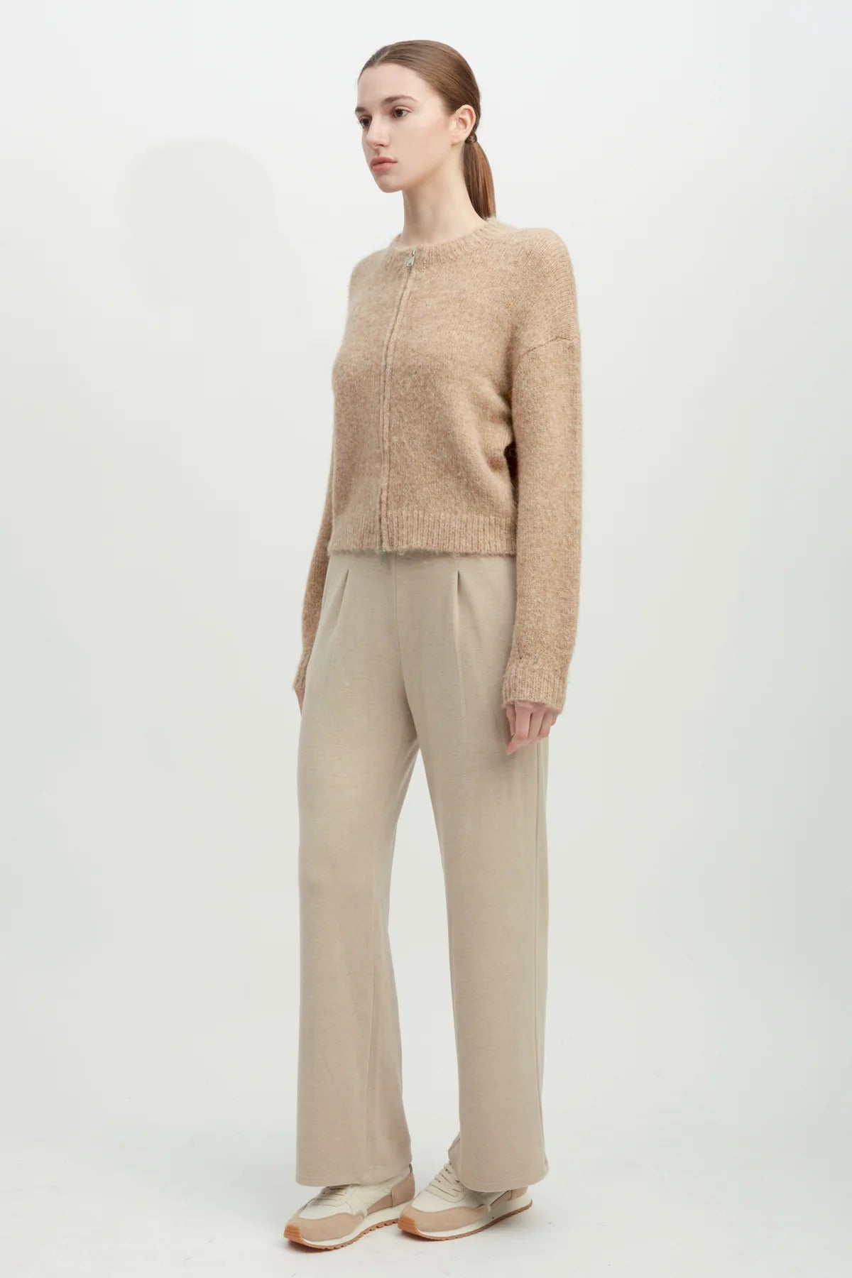 Alpaca Knit Bomber Cardigan