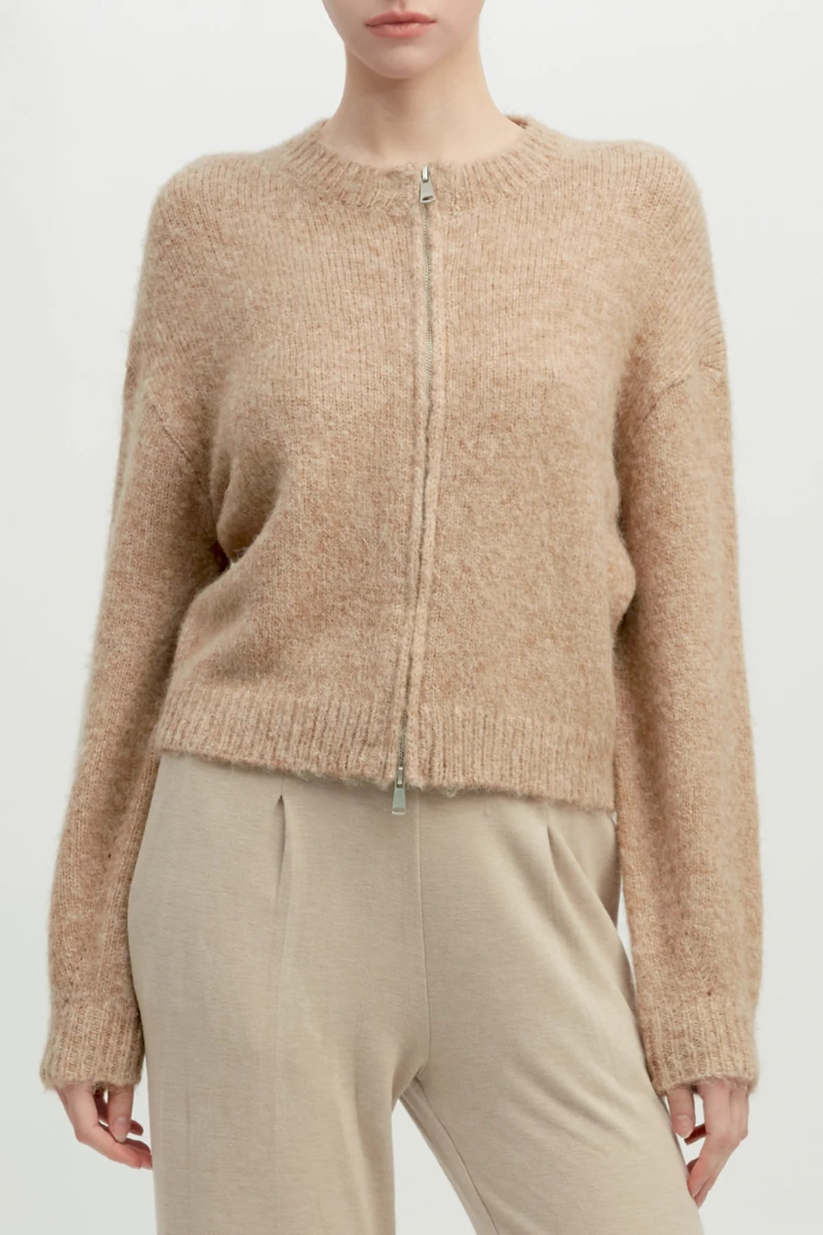 Alpaca Knit Bomber Cardigan
