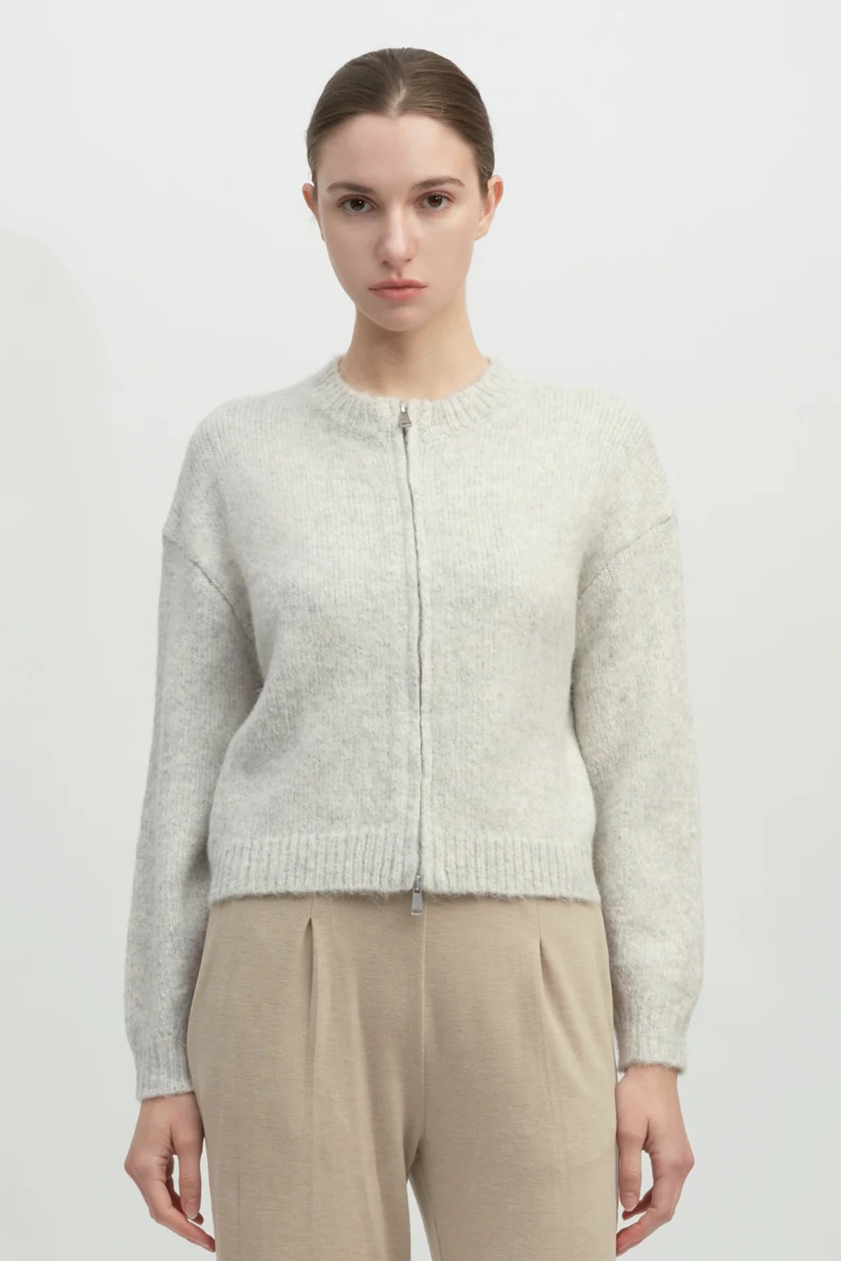 Alpaca Knit Bomber Cardigan