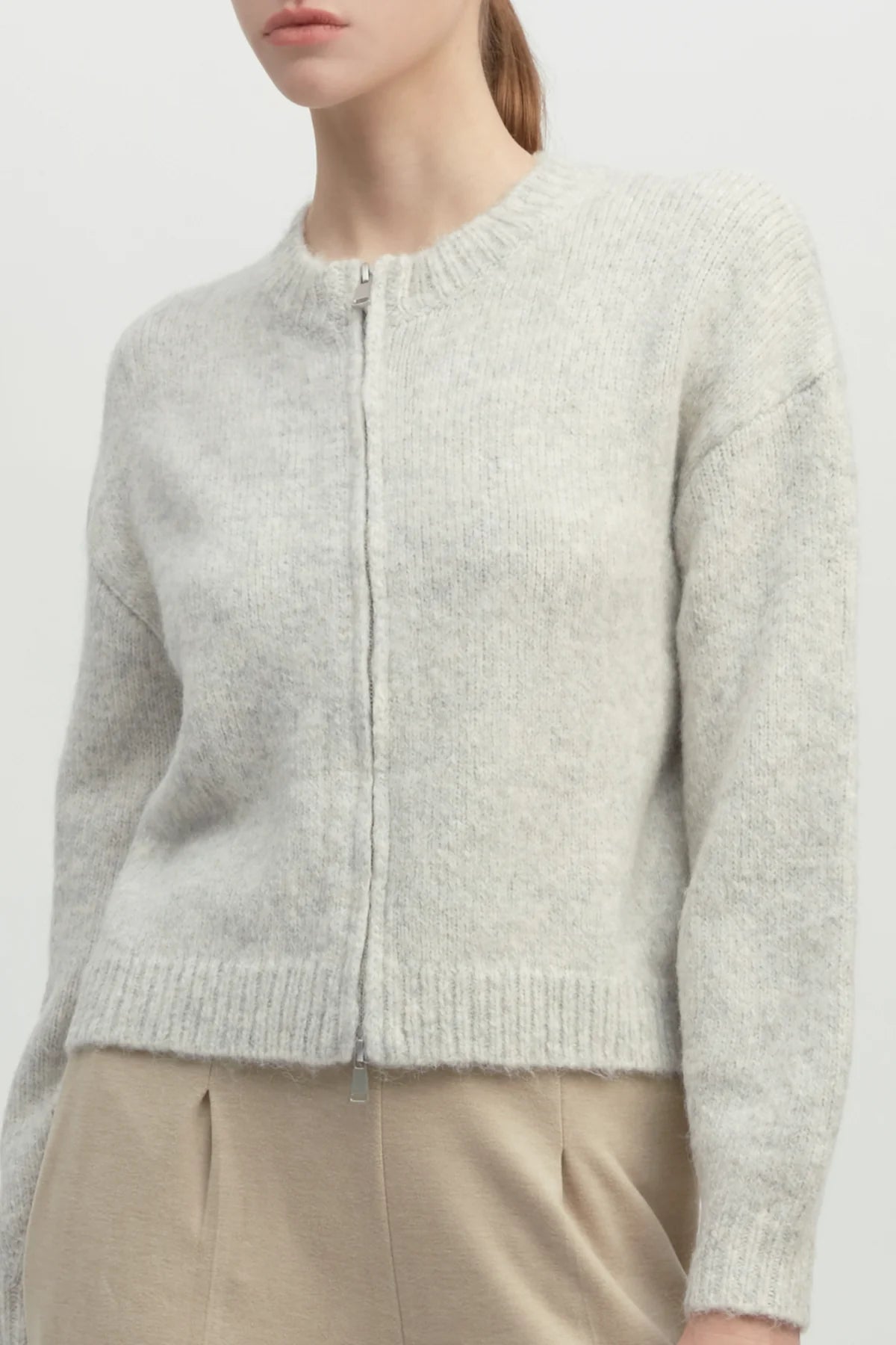 Alpaca Knit Bomber Cardigan