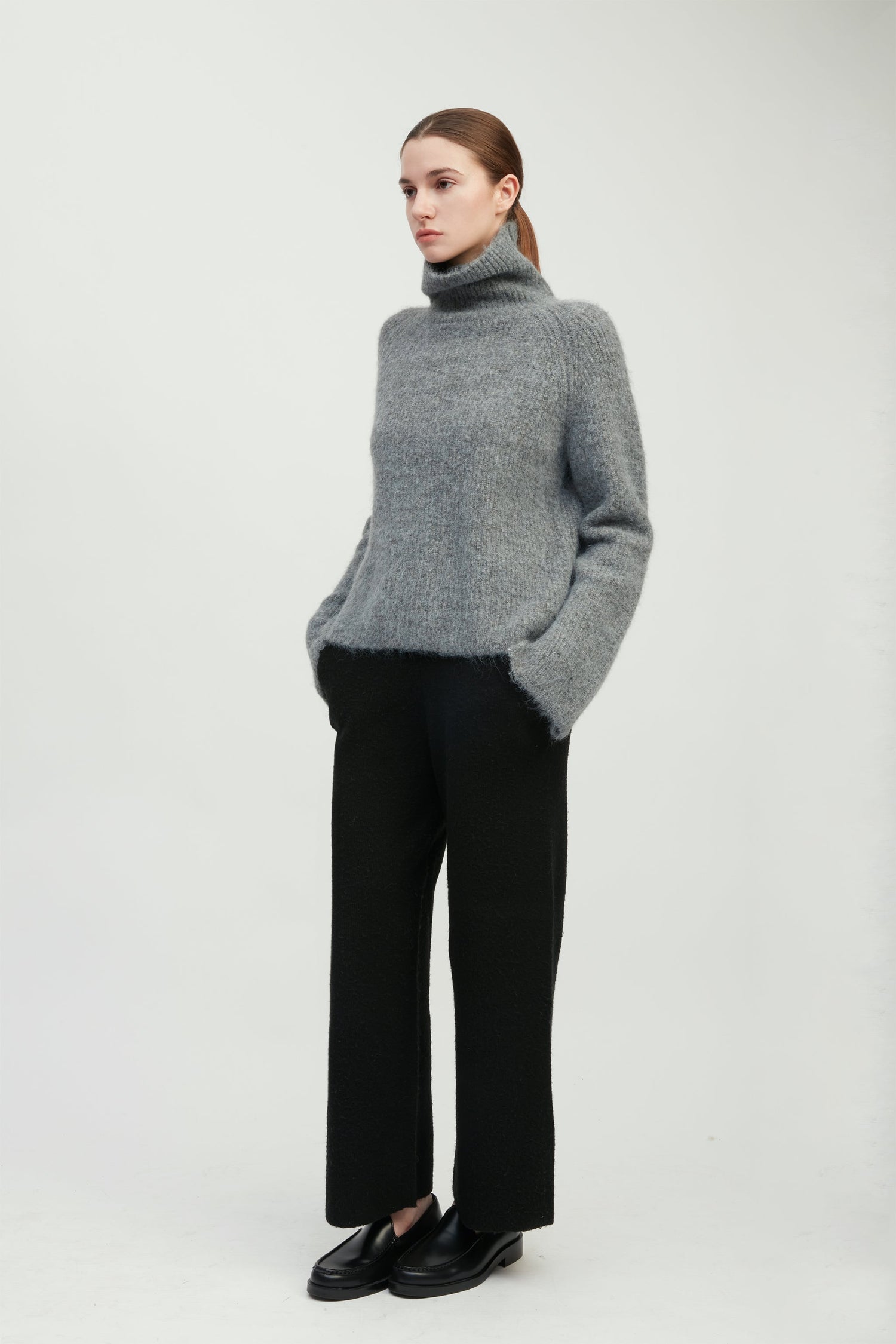 Mongol Soft Funnel Neck Sweater