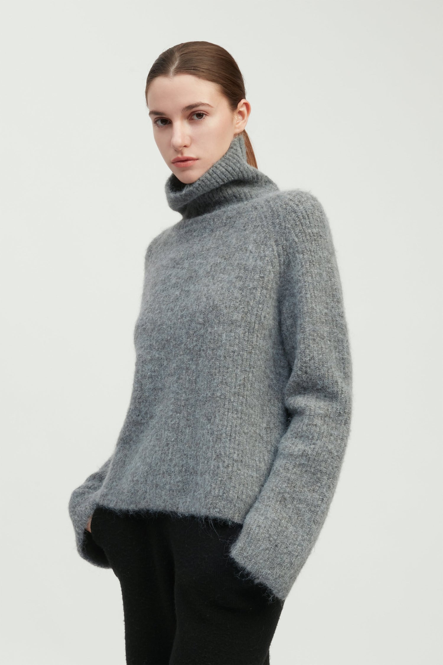 Mongol Soft Funnel Neck Sweater