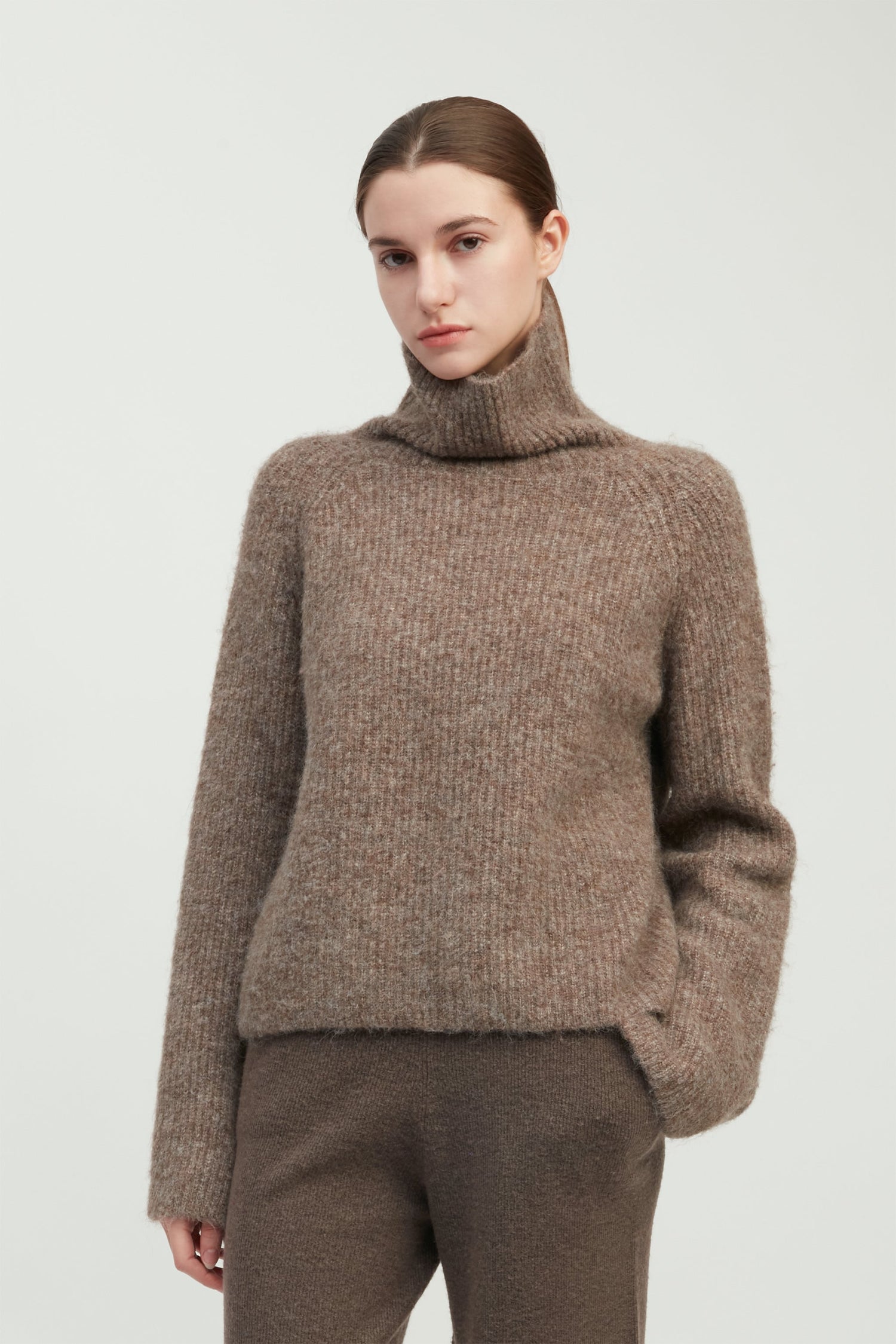 Mongol Soft Funnel Neck Sweater