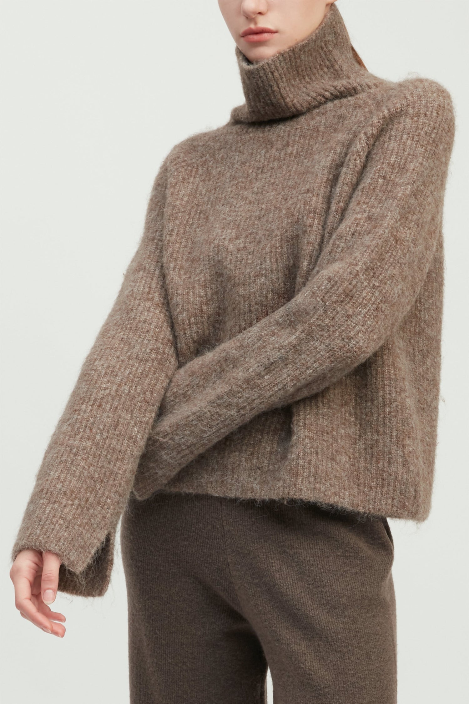 Mongol Soft Funnel Neck Sweater
