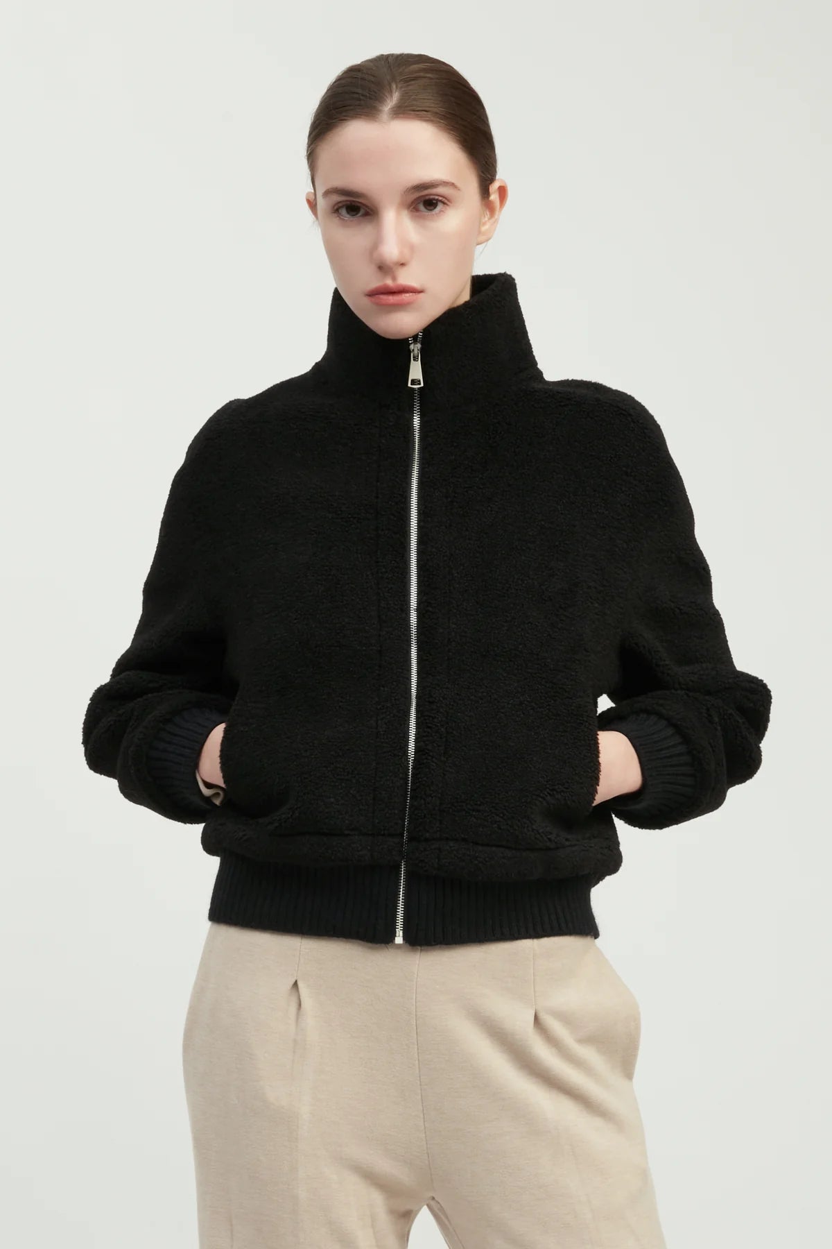 Teddy Sherpa Crop Bomber