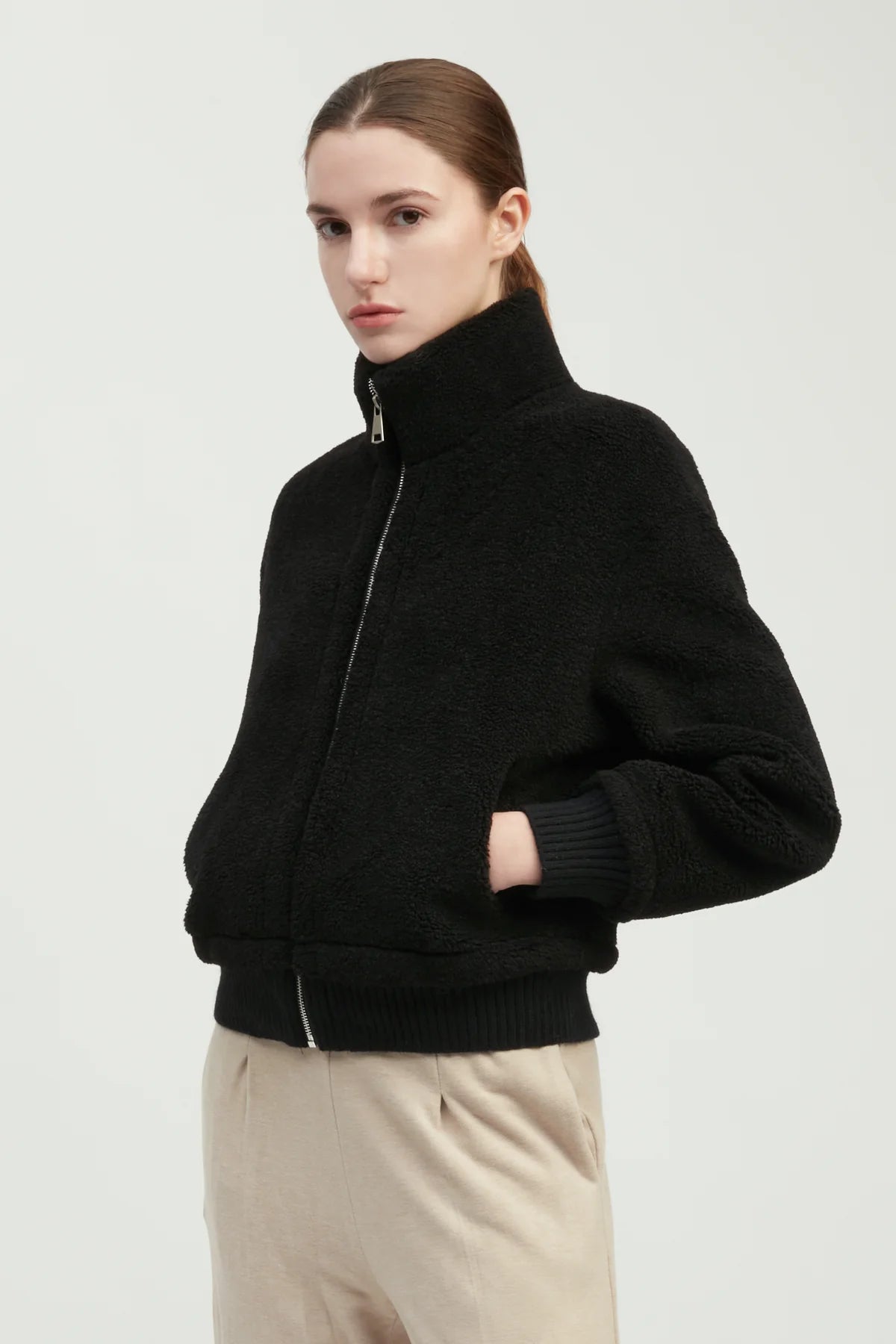 Teddy Sherpa Crop Bomber