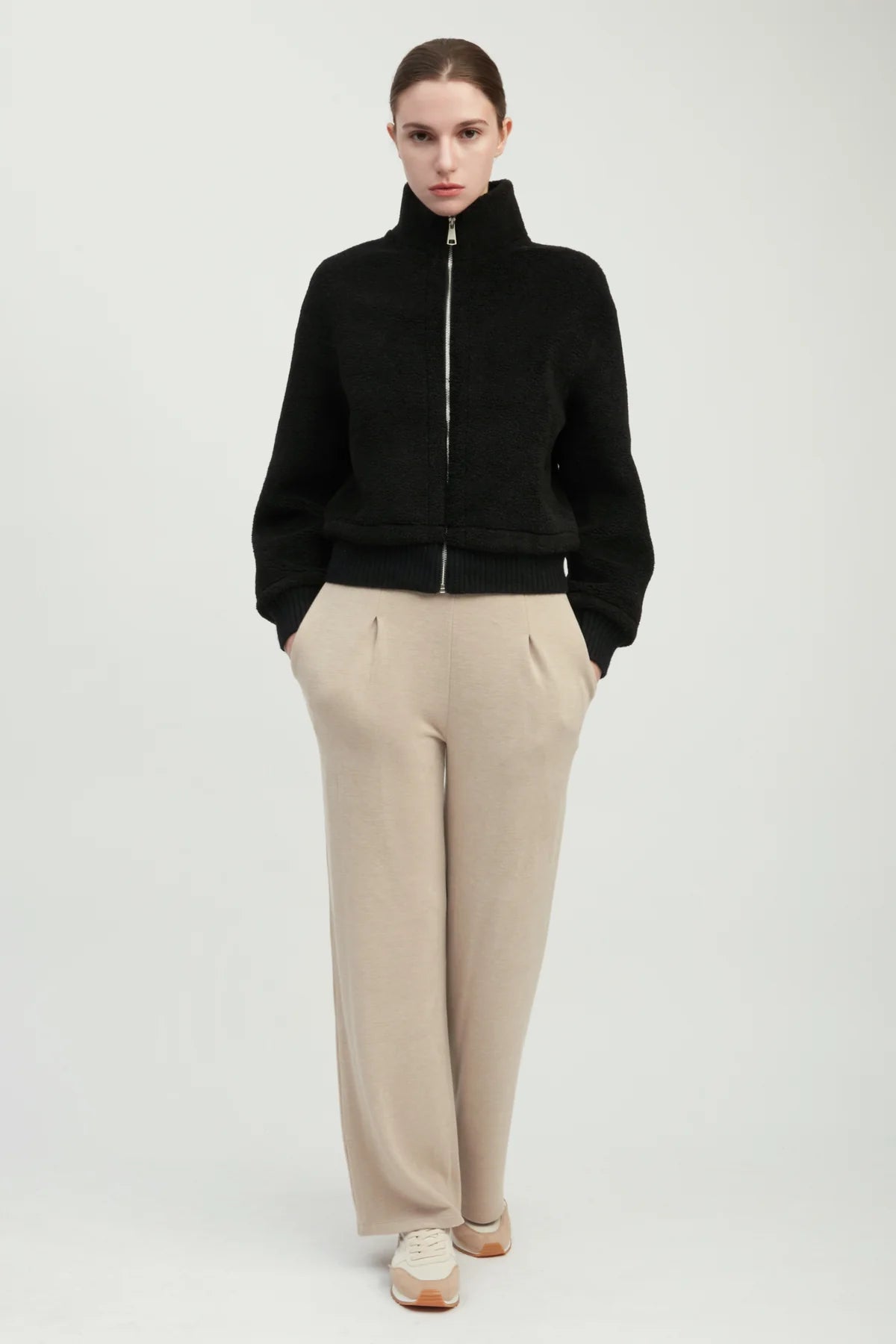 Teddy Sherpa Crop Bomber