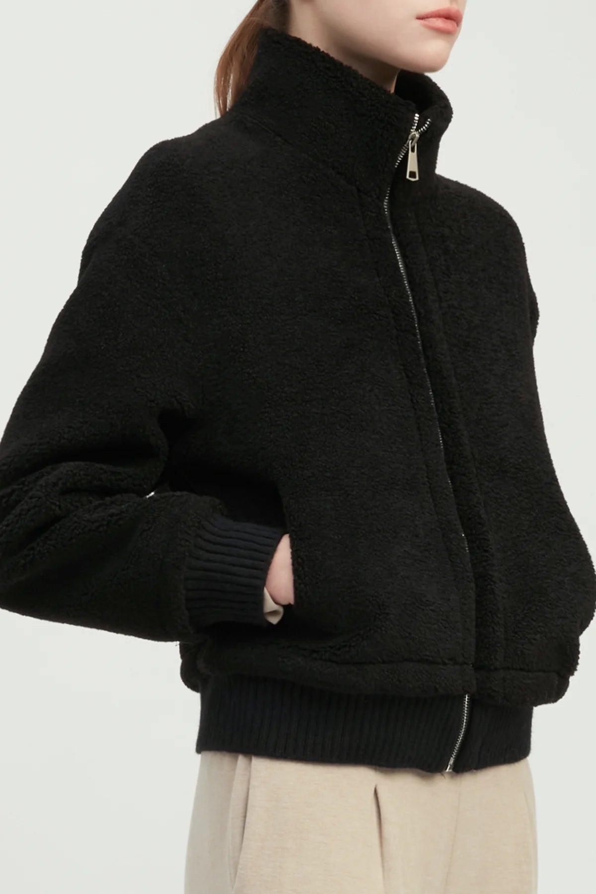 Teddy Sherpa Crop Bomber