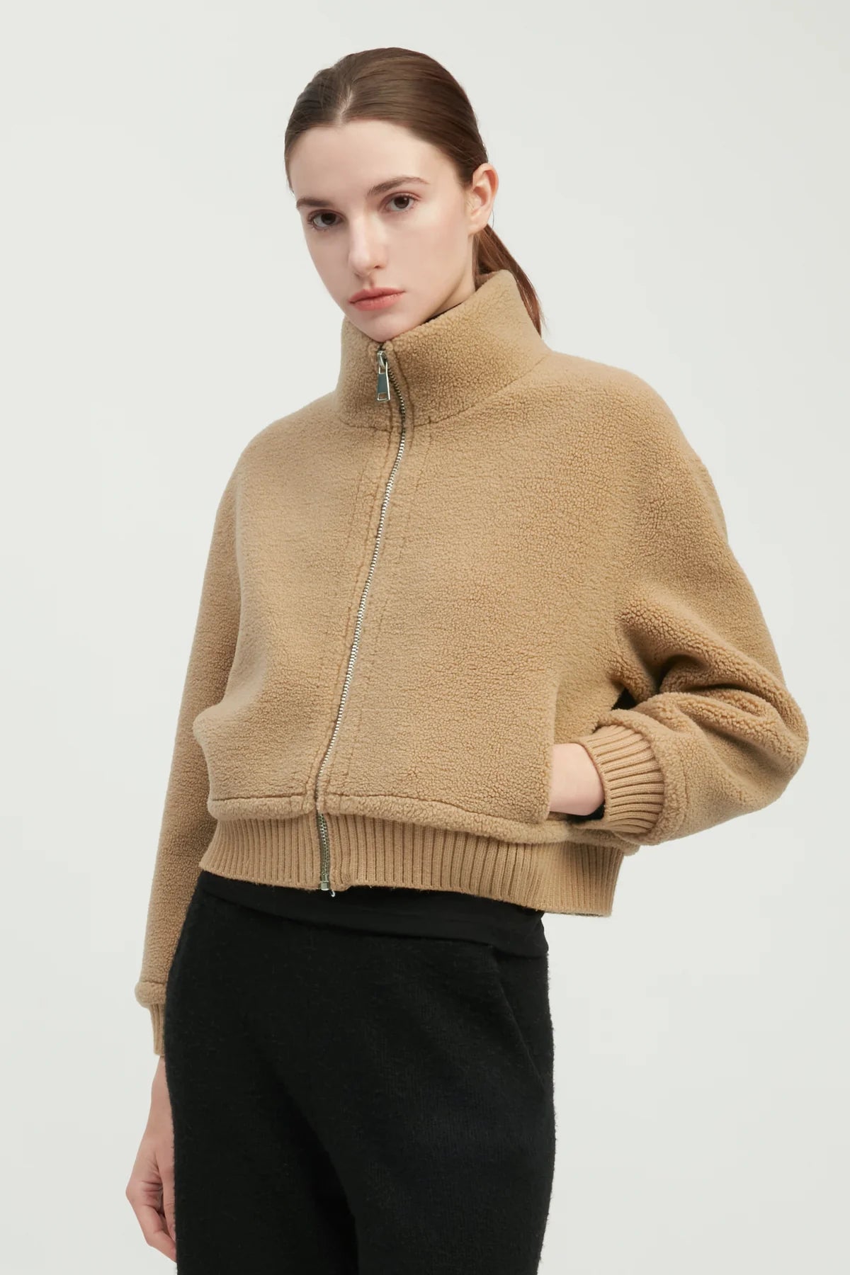 Teddy Sherpa Crop Bomber