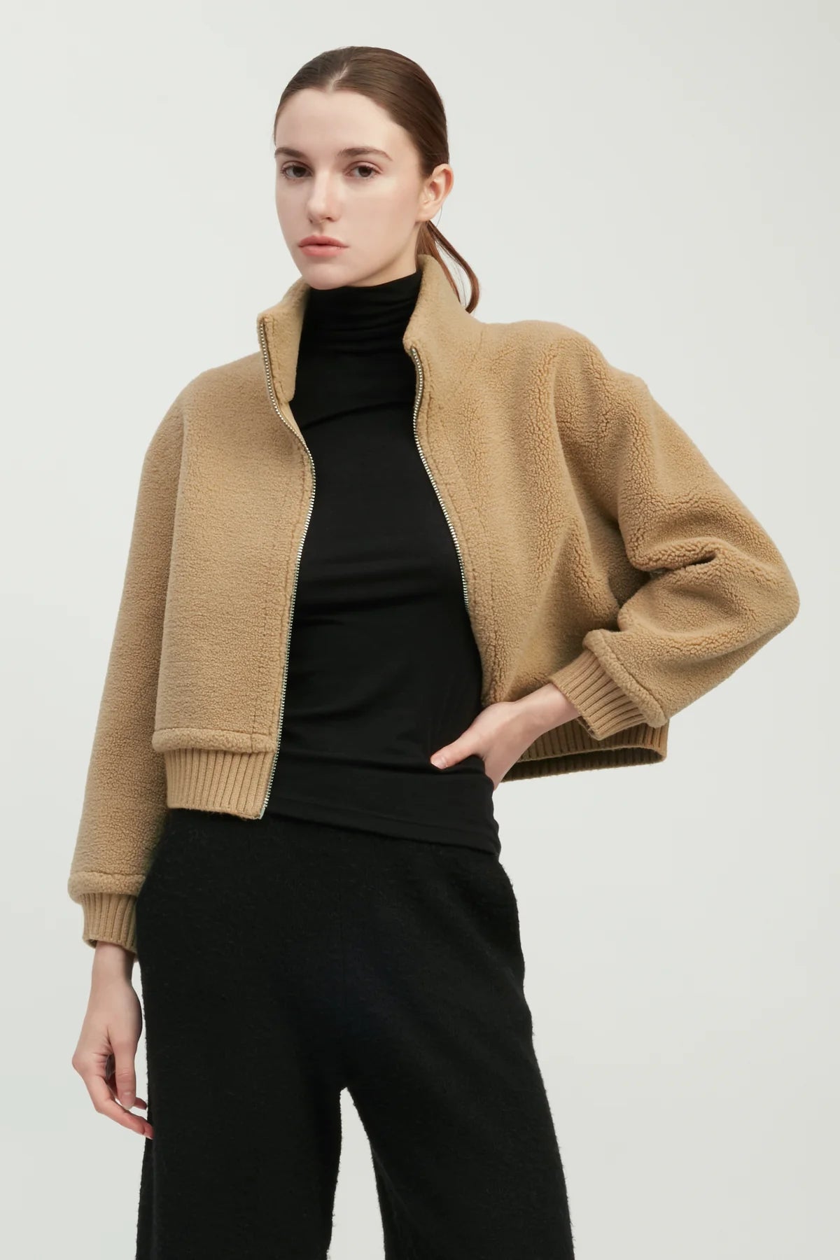 Teddy Sherpa Crop Bomber