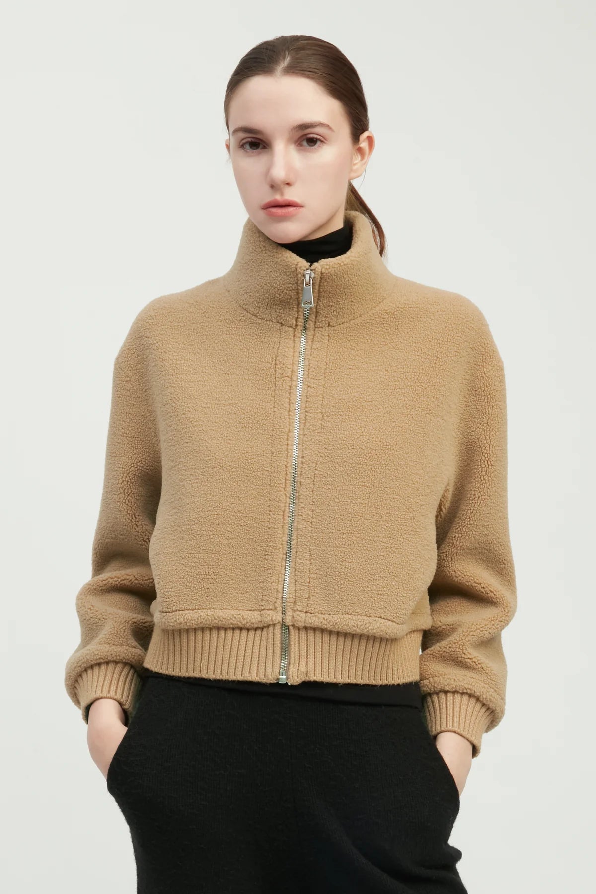 Teddy Sherpa Crop Bomber