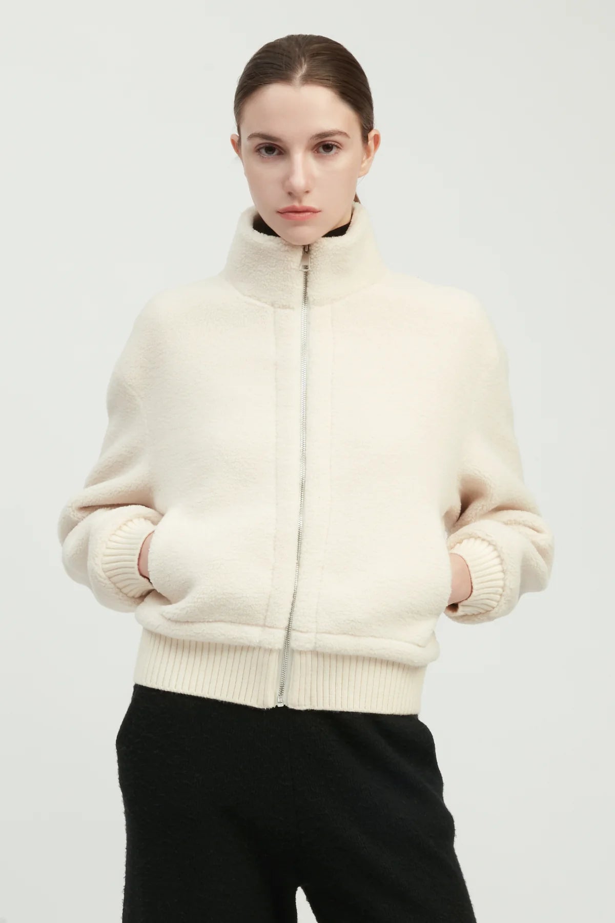 Teddy Sherpa Crop Bomber