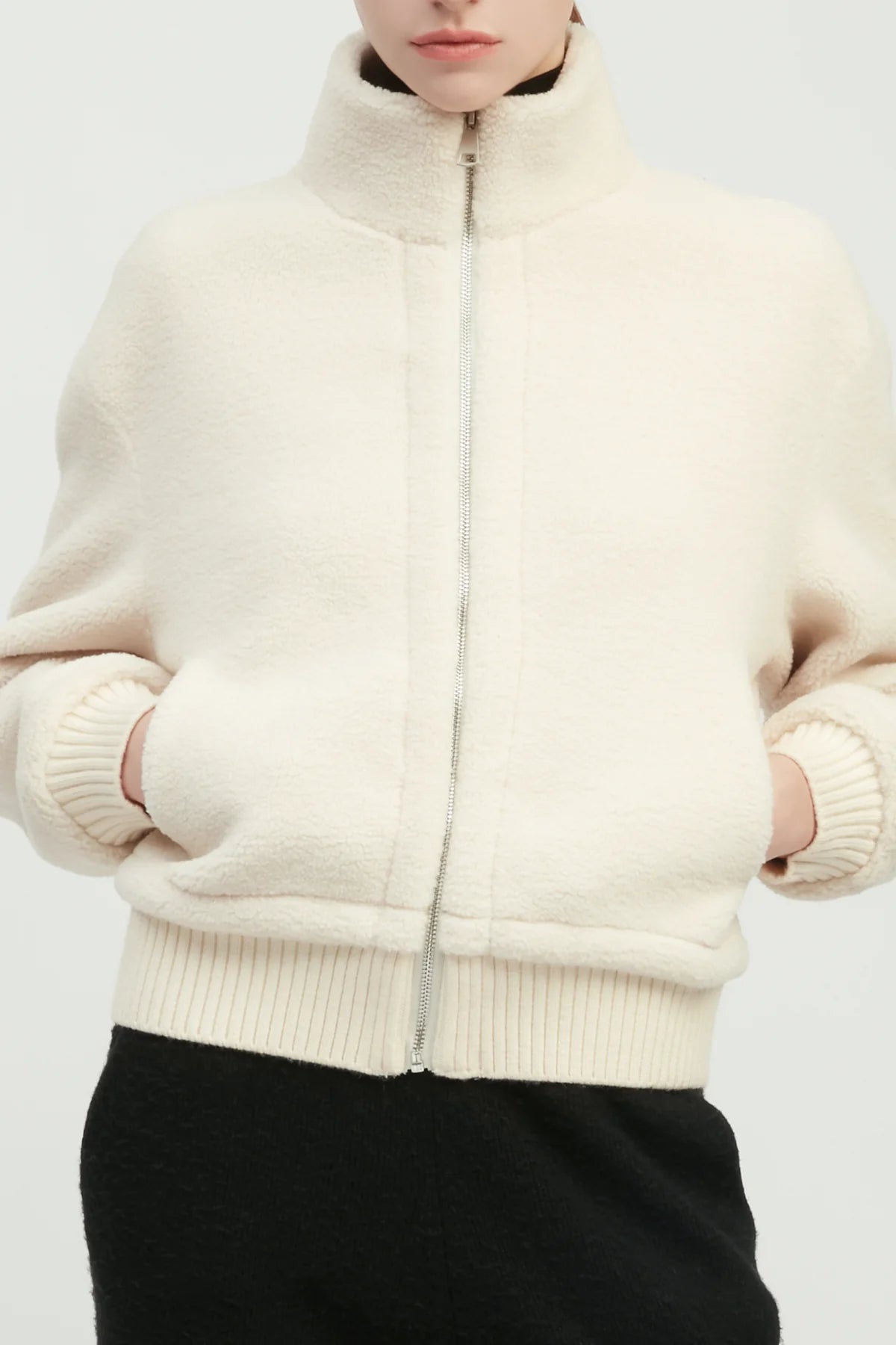 Teddy Sherpa Crop Bomber