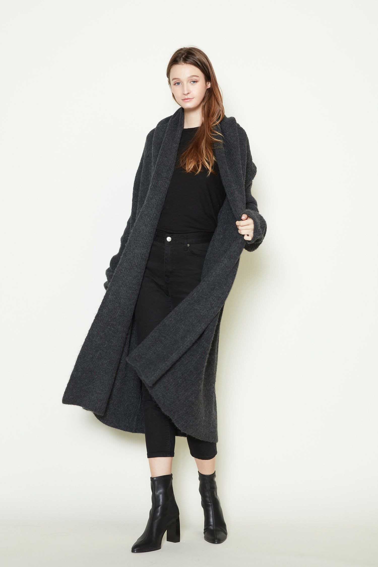Wide Shawl Collared Cardigan