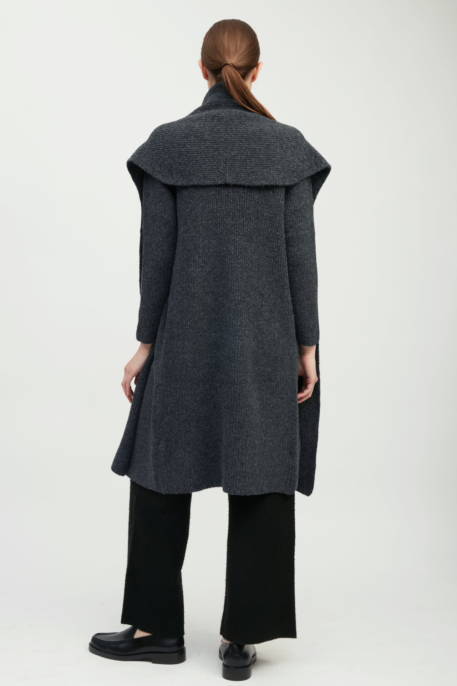 Wide Shawl Collared Cardigan