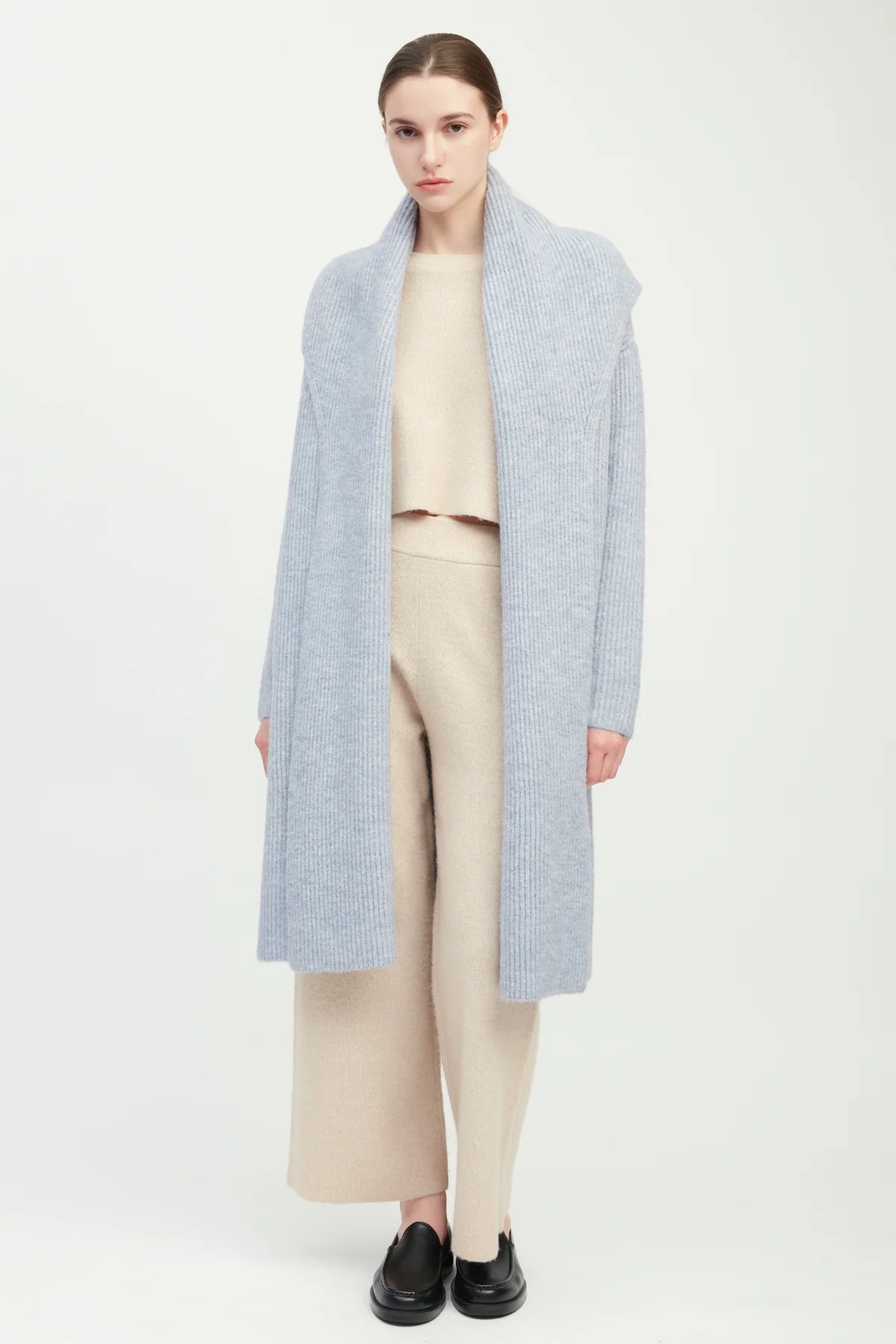 Wide Shawl Collared Cardigan
