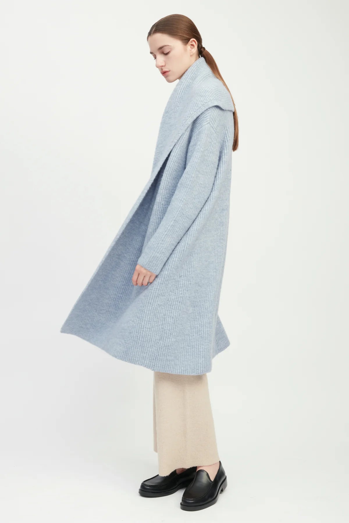 Wide Shawl Collared Cardigan
