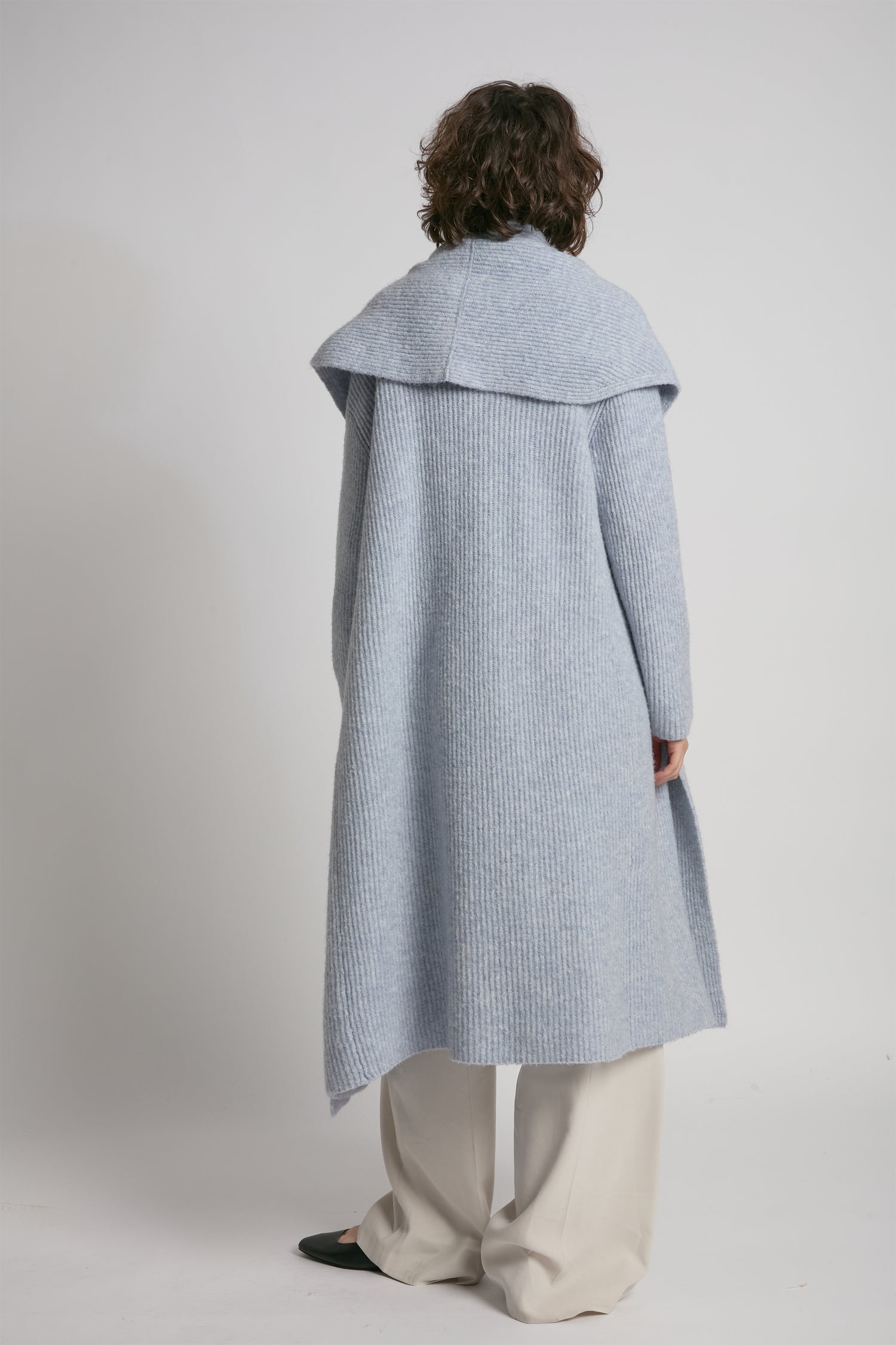 Wide Shawl Collared Cardigan