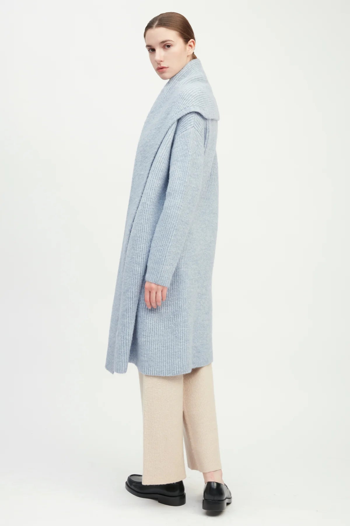 Wide Shawl Collared Cardigan