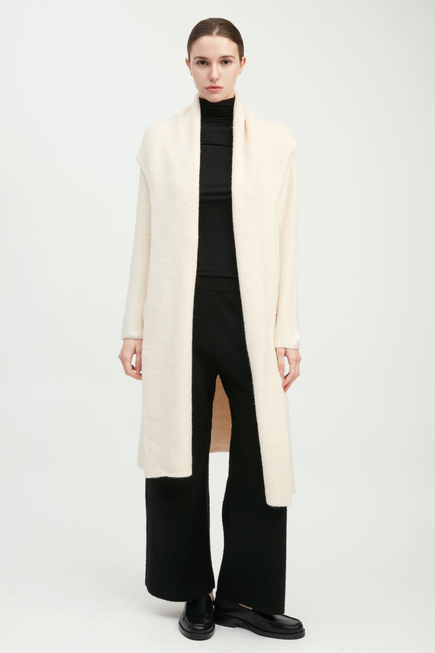 Wide Shawl Collared Cardigan