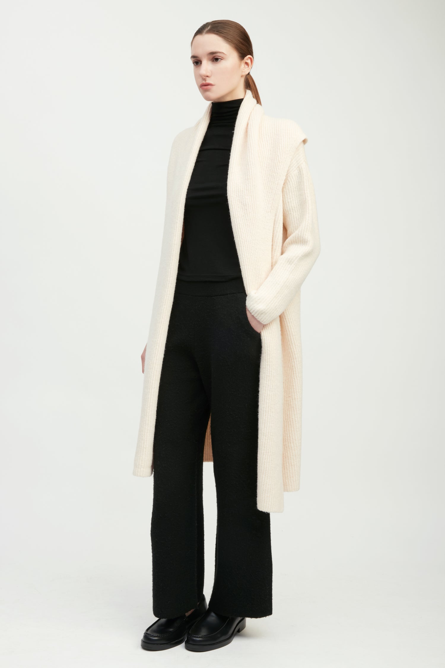 Wide Shawl Collared Cardigan