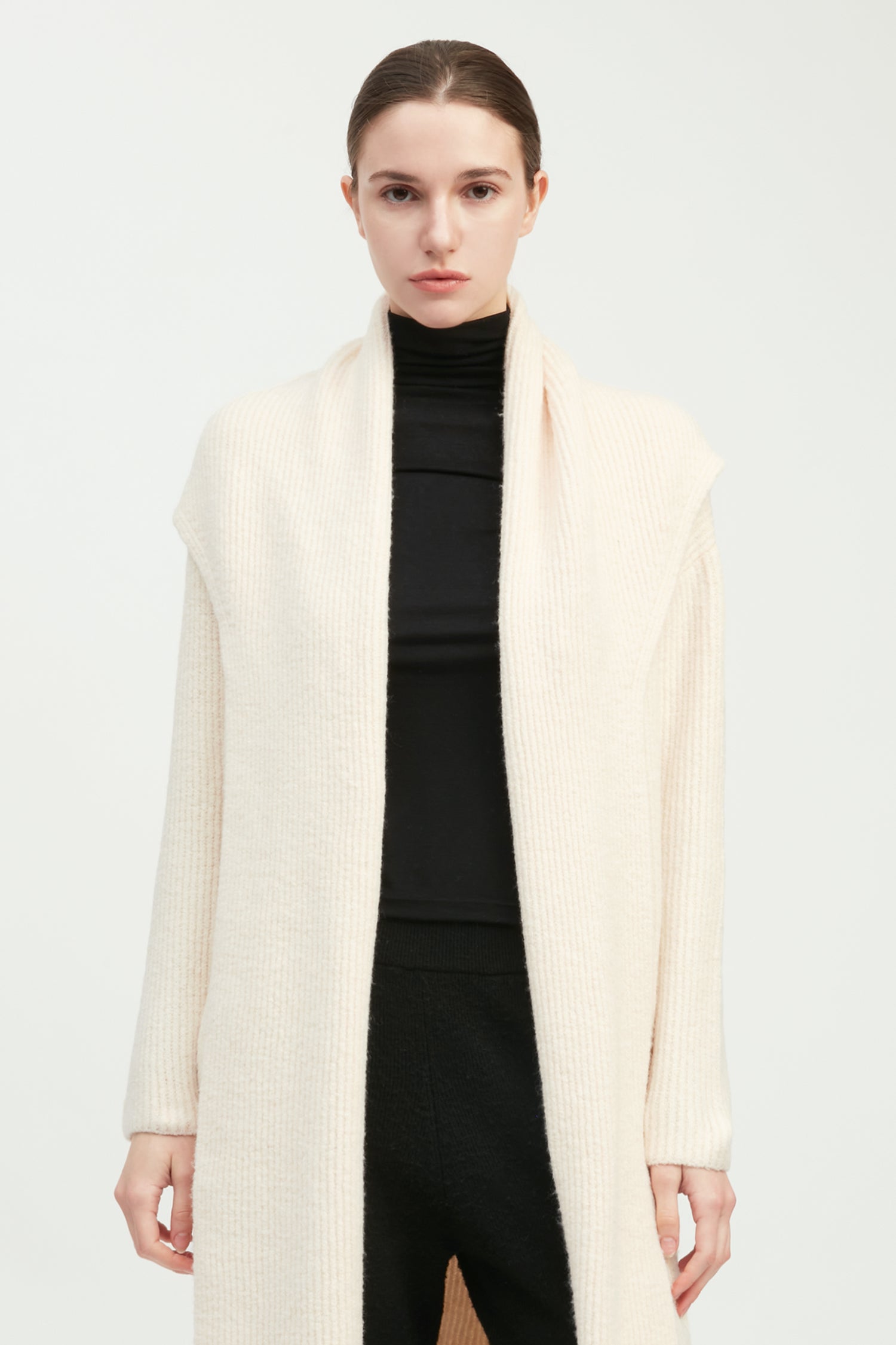Wide Shawl Collared Cardigan