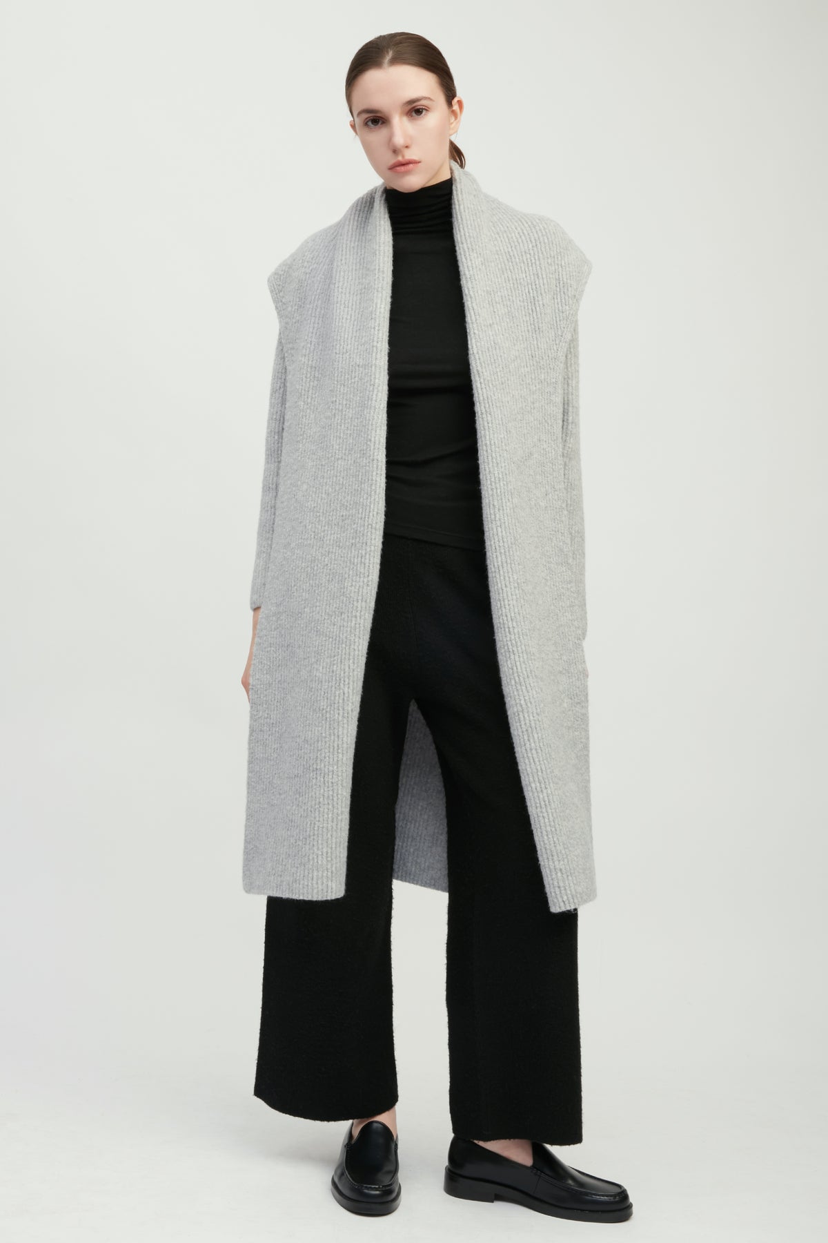 Wide Shawl Collared Cardigan