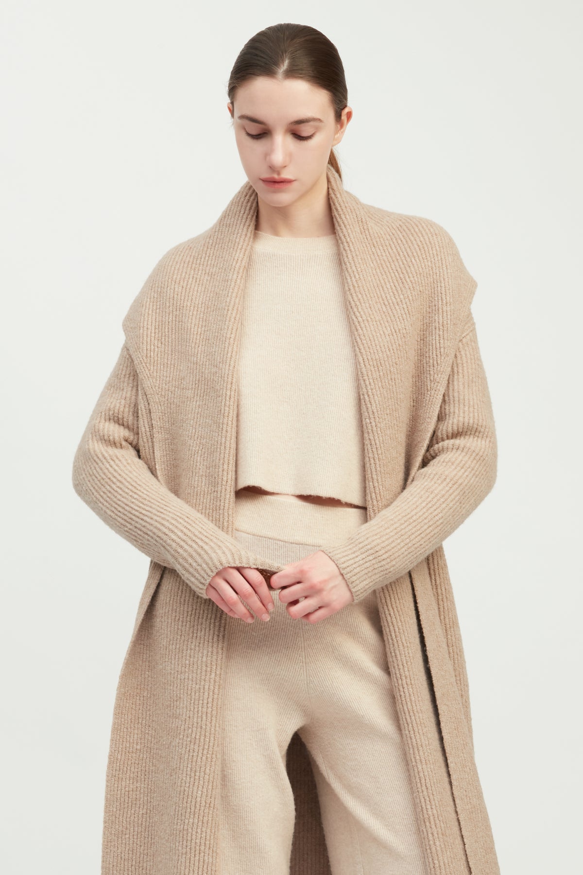 Wide Shawl Collared Cardigan