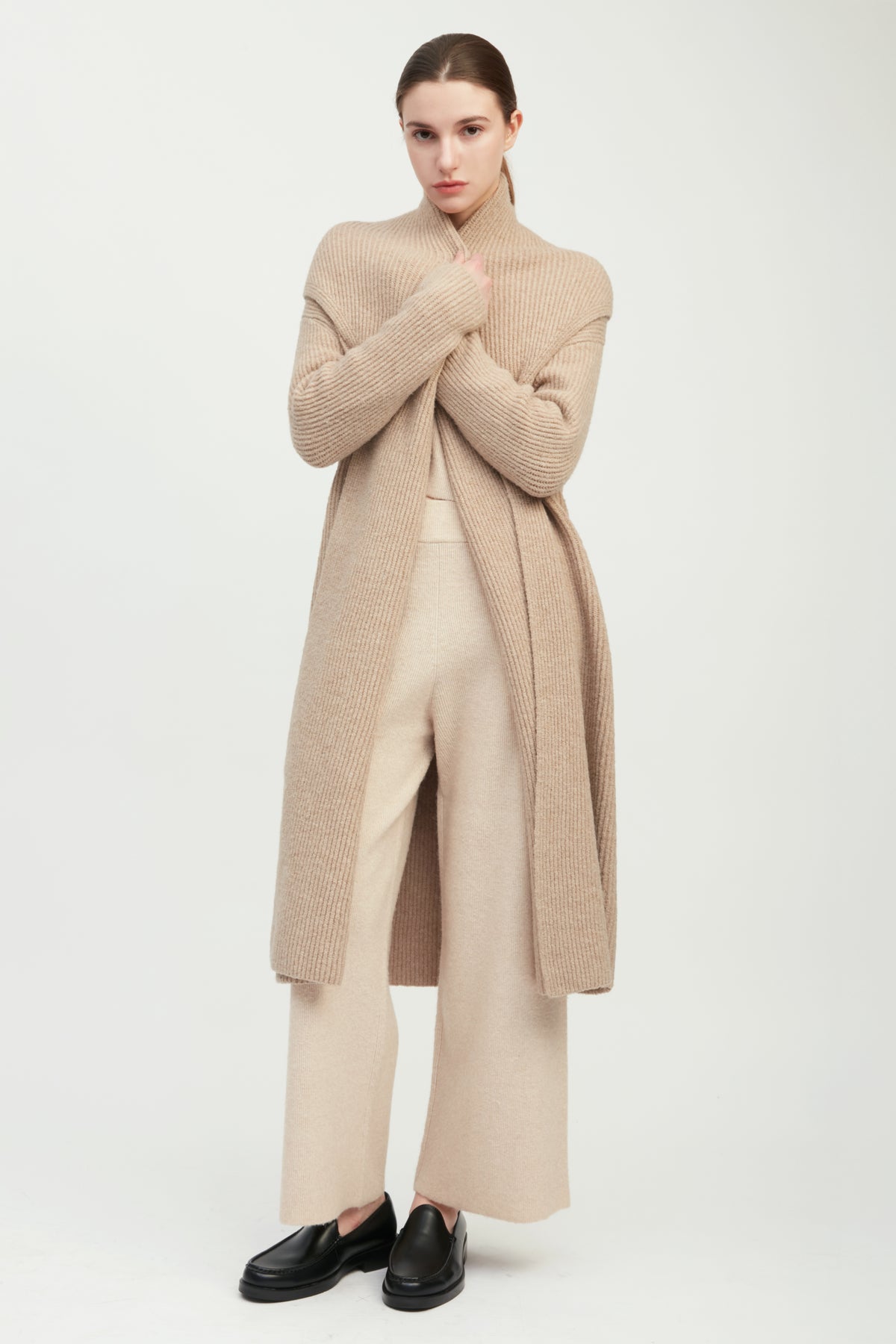 Wide Shawl Collared Cardigan