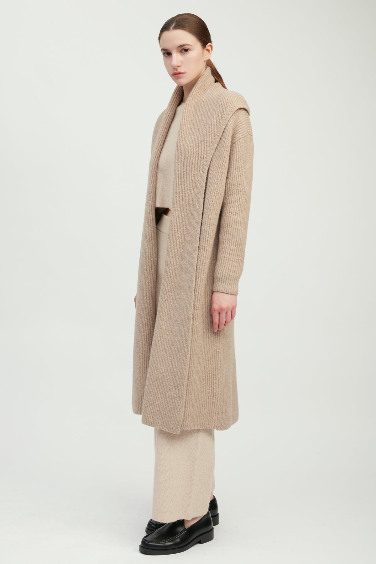 Wide Shawl Collared Cardigan