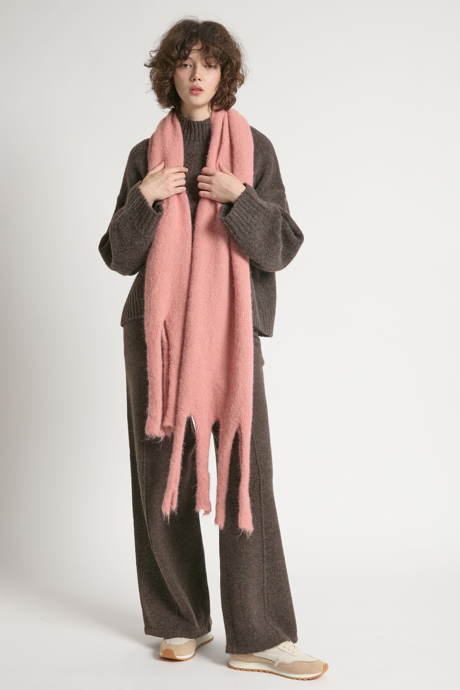 Paint Splashed Grunge Tassel Scarf