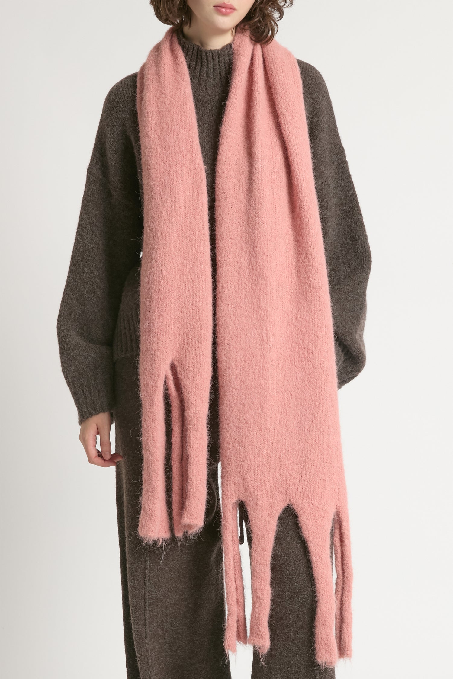 Paint Splashed Grunge Tassel Scarf