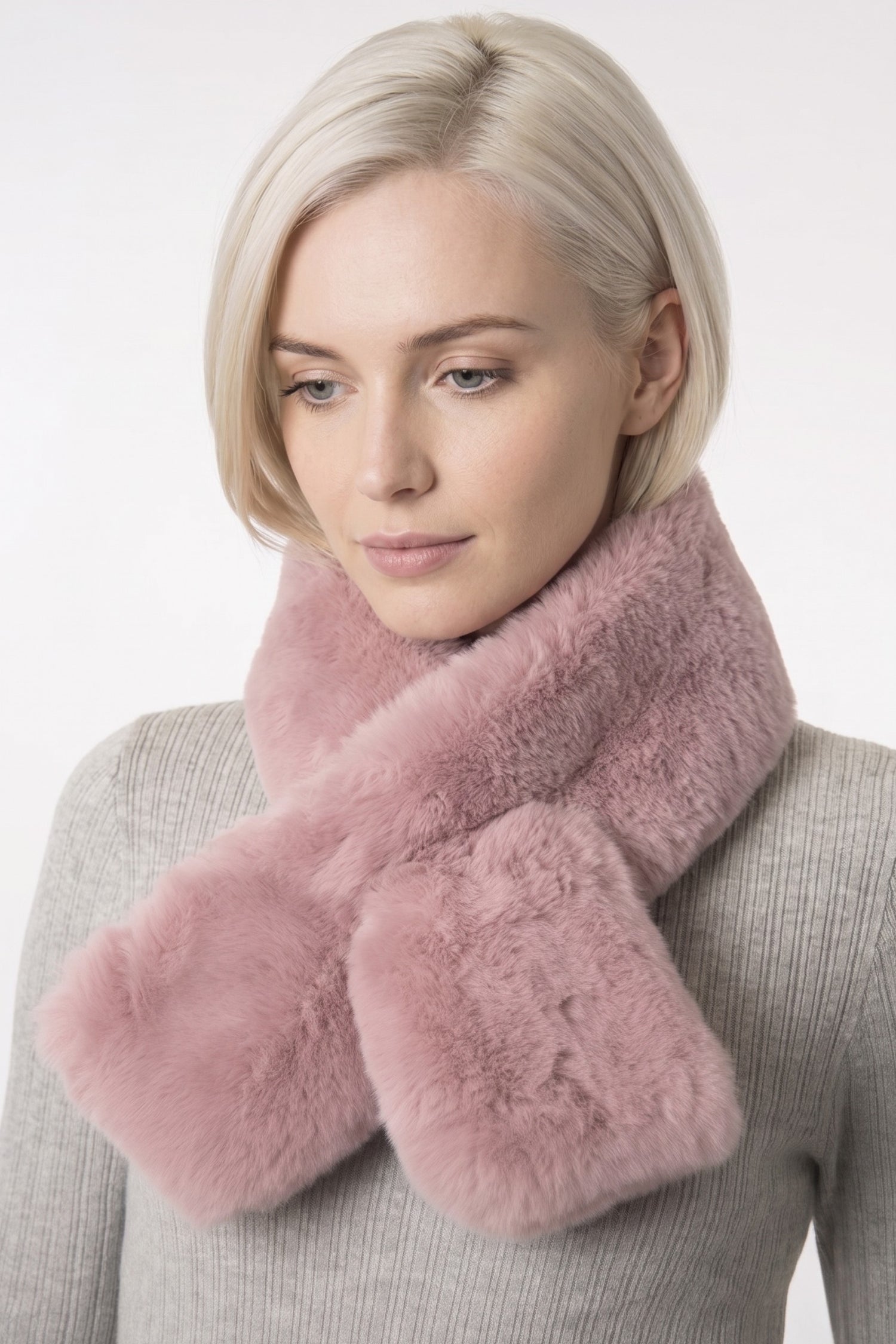 Furry Keyhole Scarf