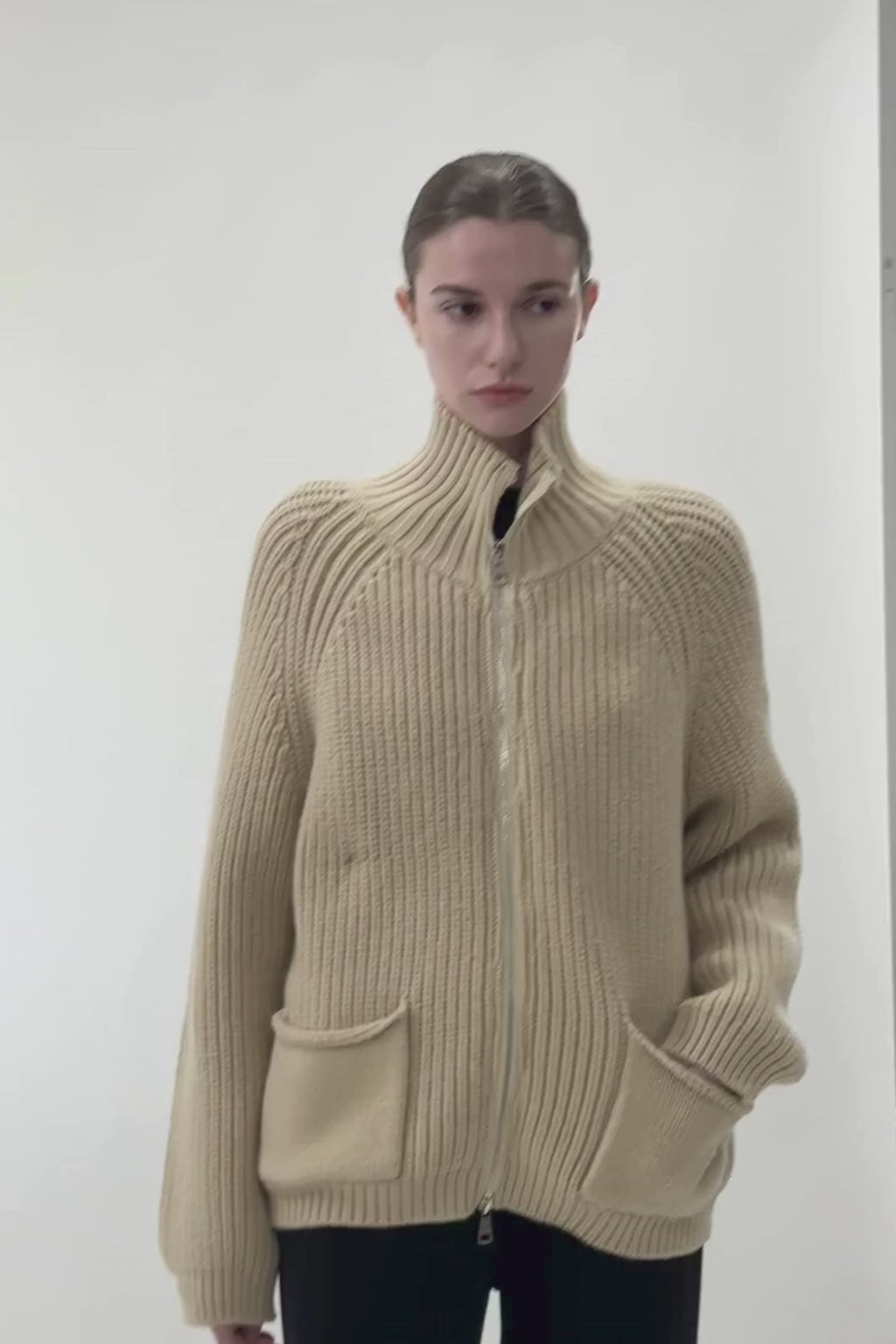 Chunky Zip Cardigan