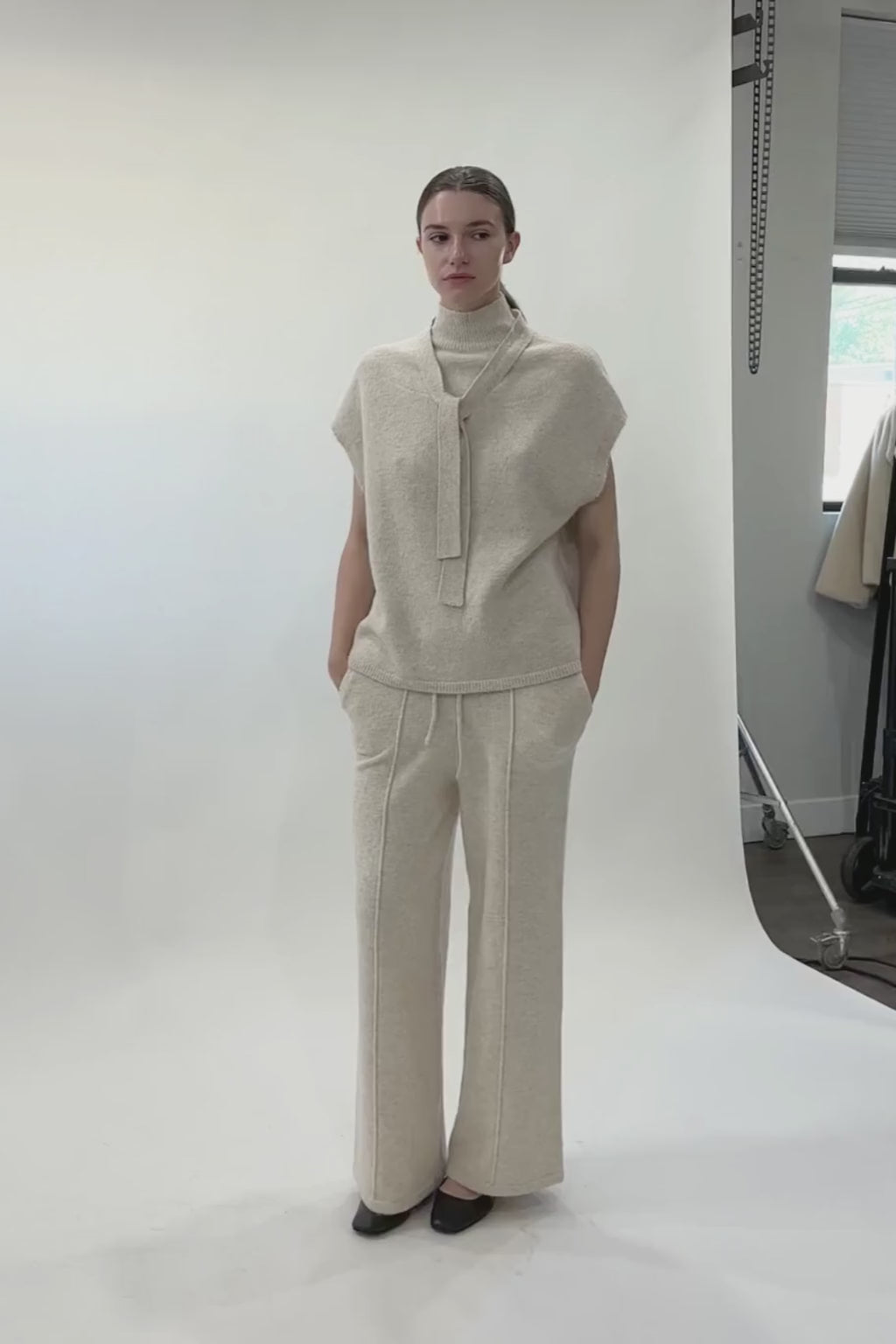 Dual-Way Tie Knit Top