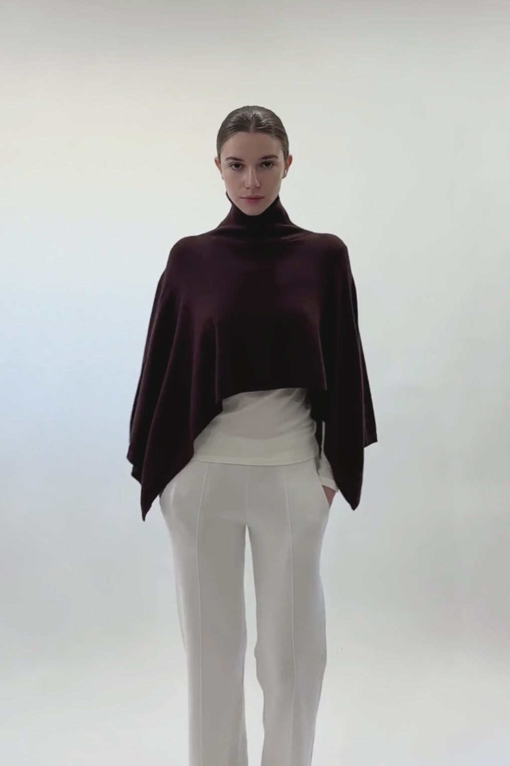 High Neck Cape Top